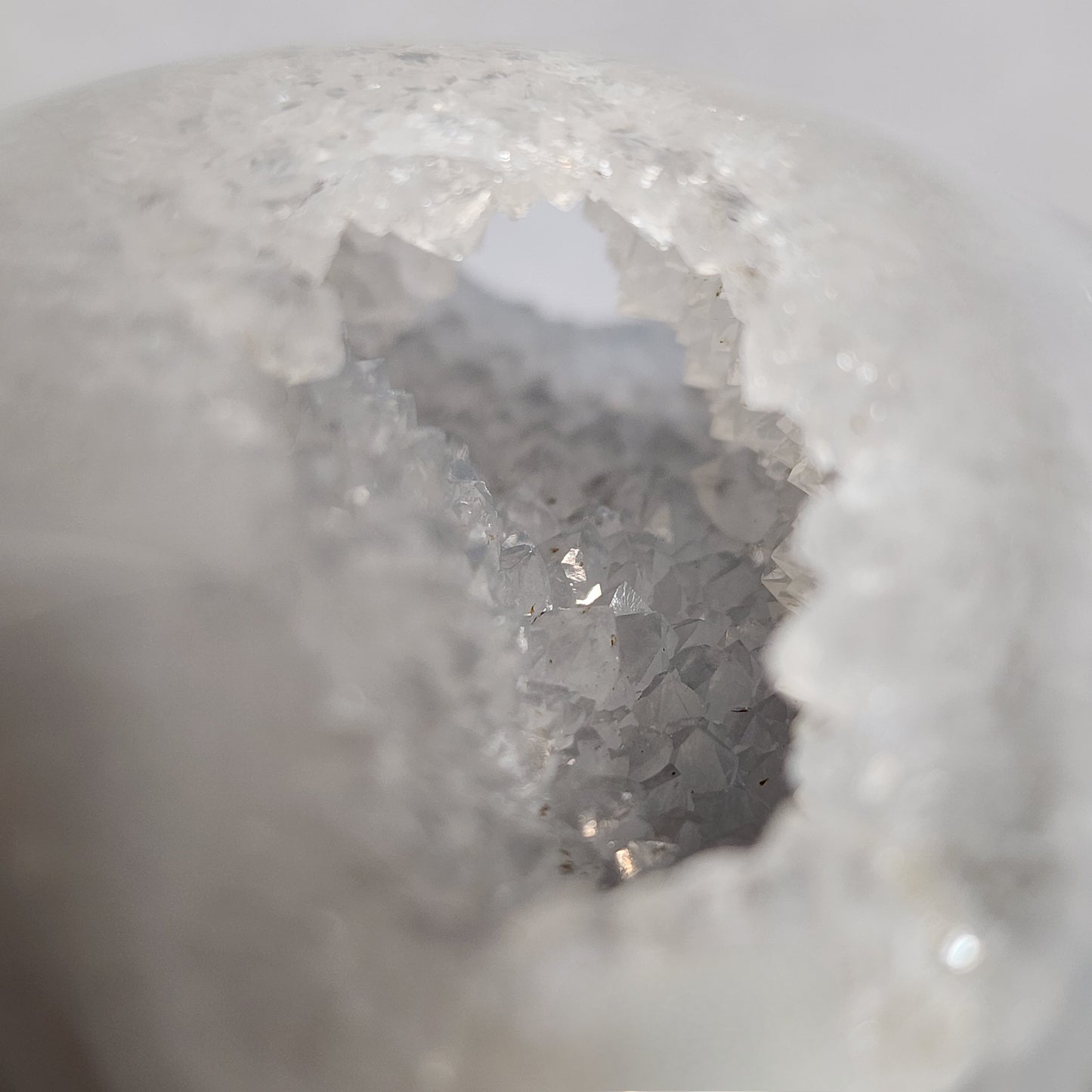 Crystal Coved Moss Agate Sphere