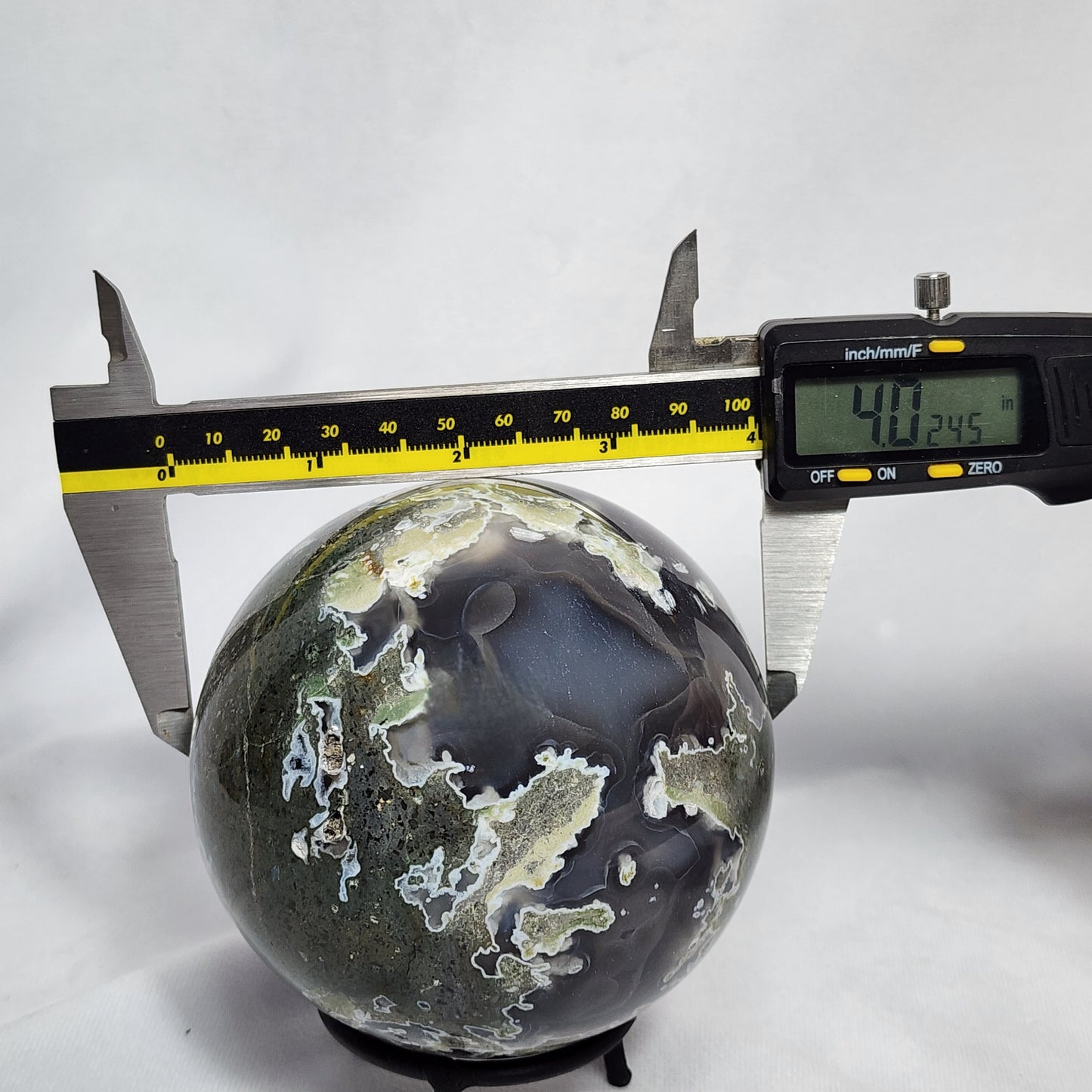 Magnificent Moss Agate Sphere 4"