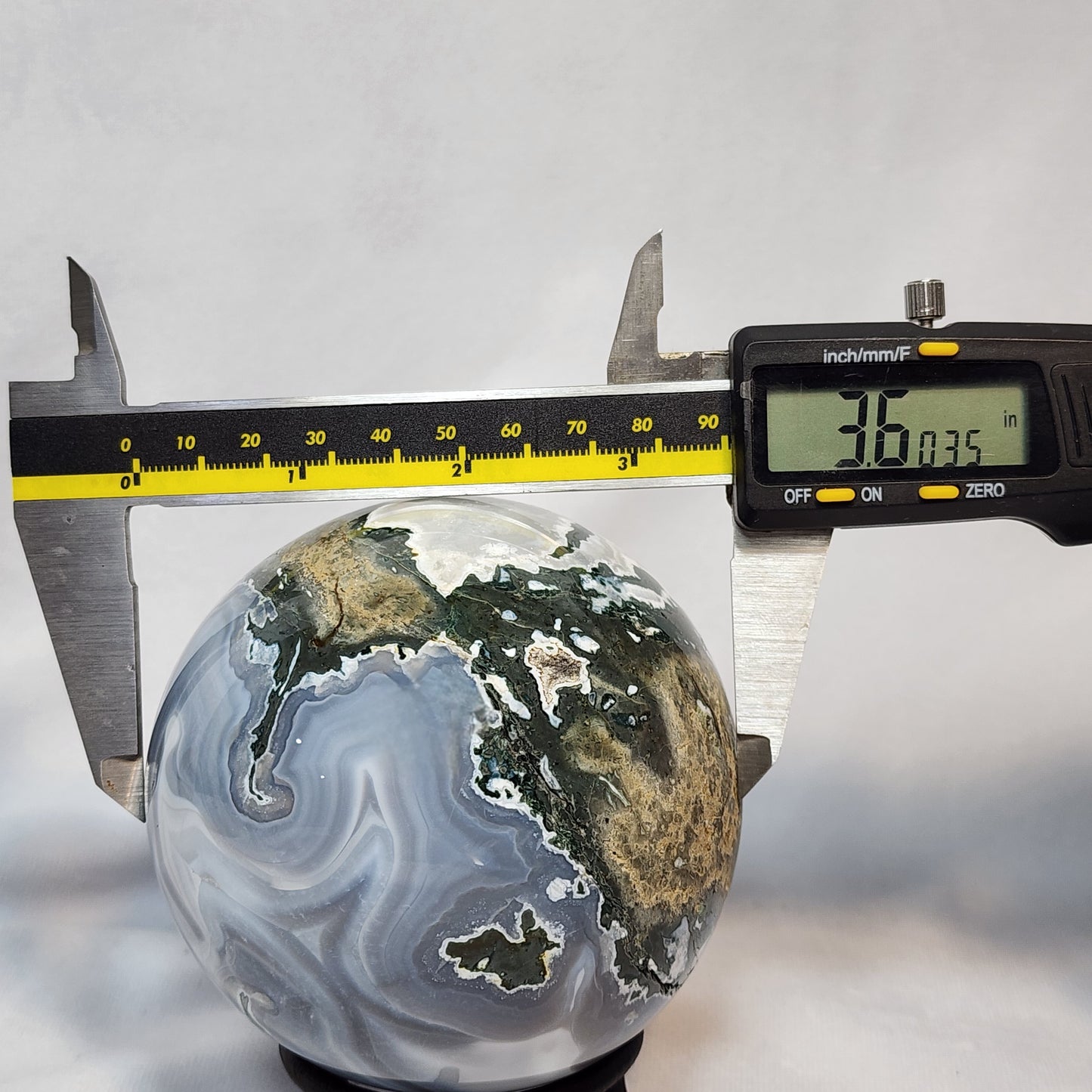 Spectacular Swirled Moss Agate Sphere