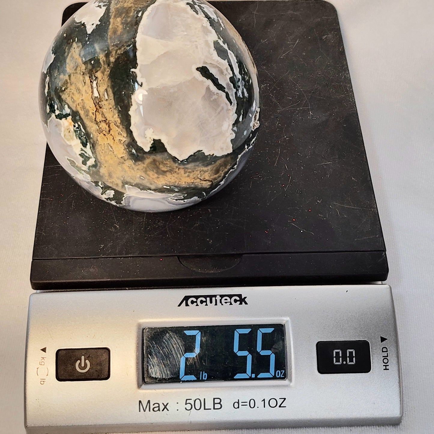 Spectacular Swirled Moss Agate Sphere