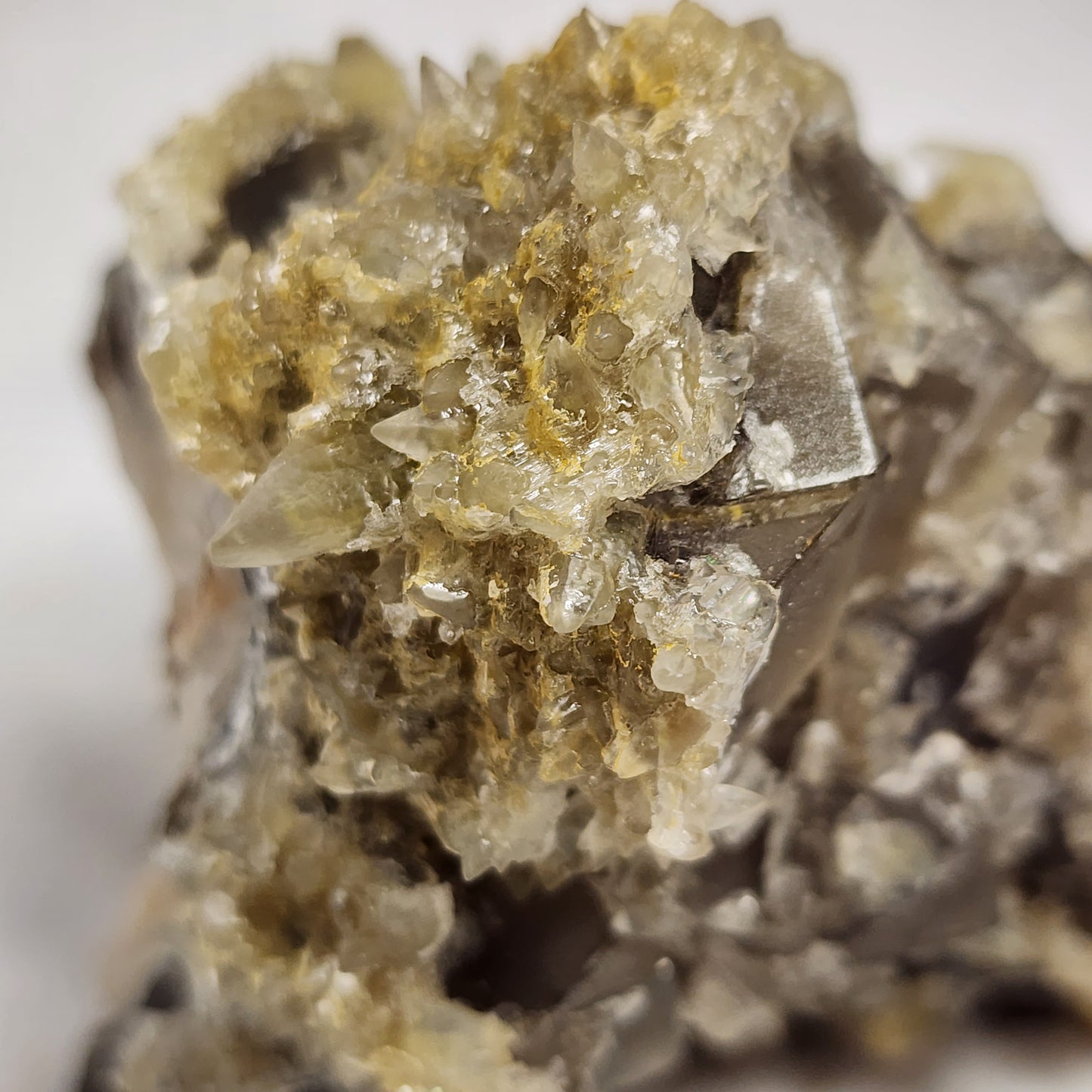Deep Purple Fluorite with Dogtooth Calcite