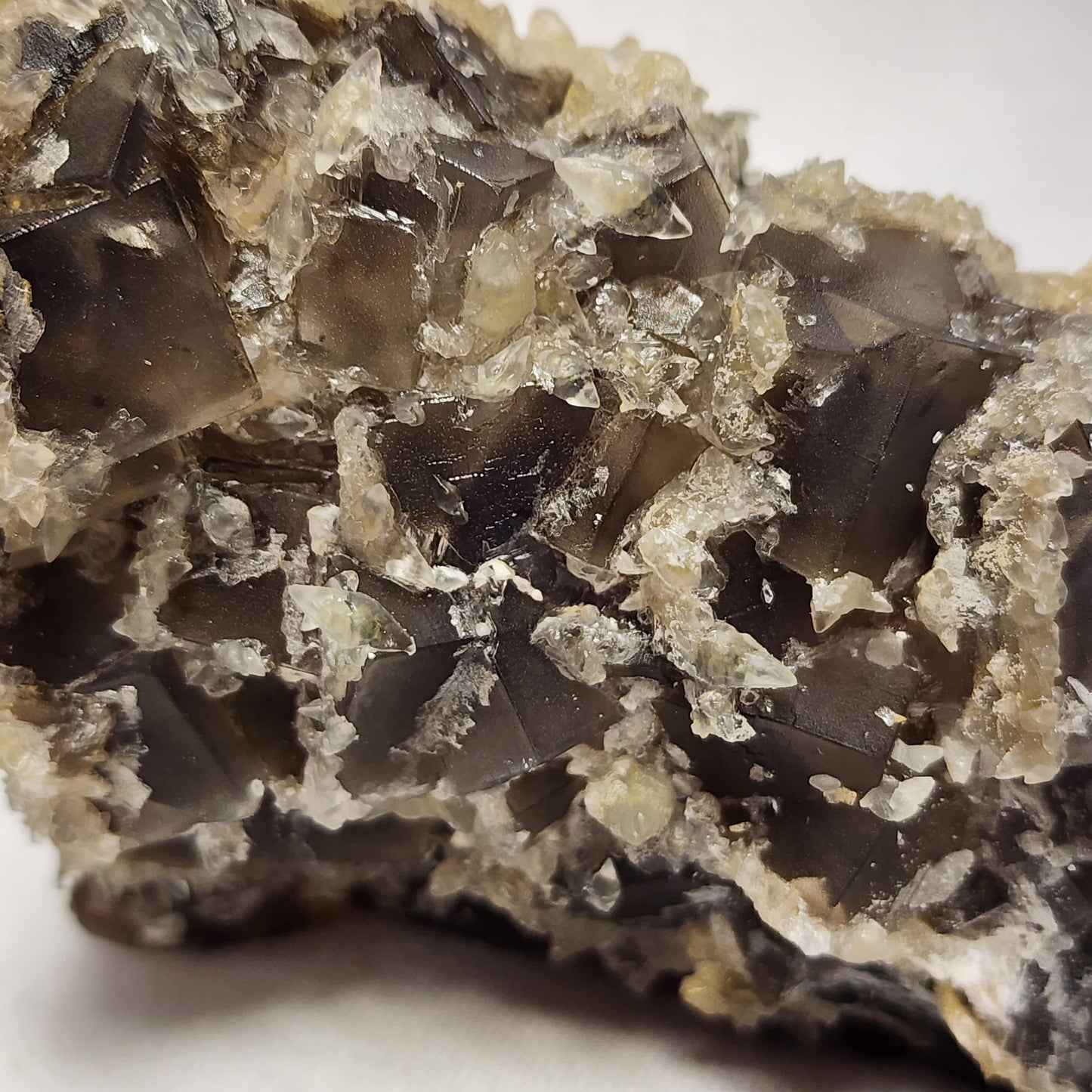 Deep Purple Fluorite with Dogtooth Calcite