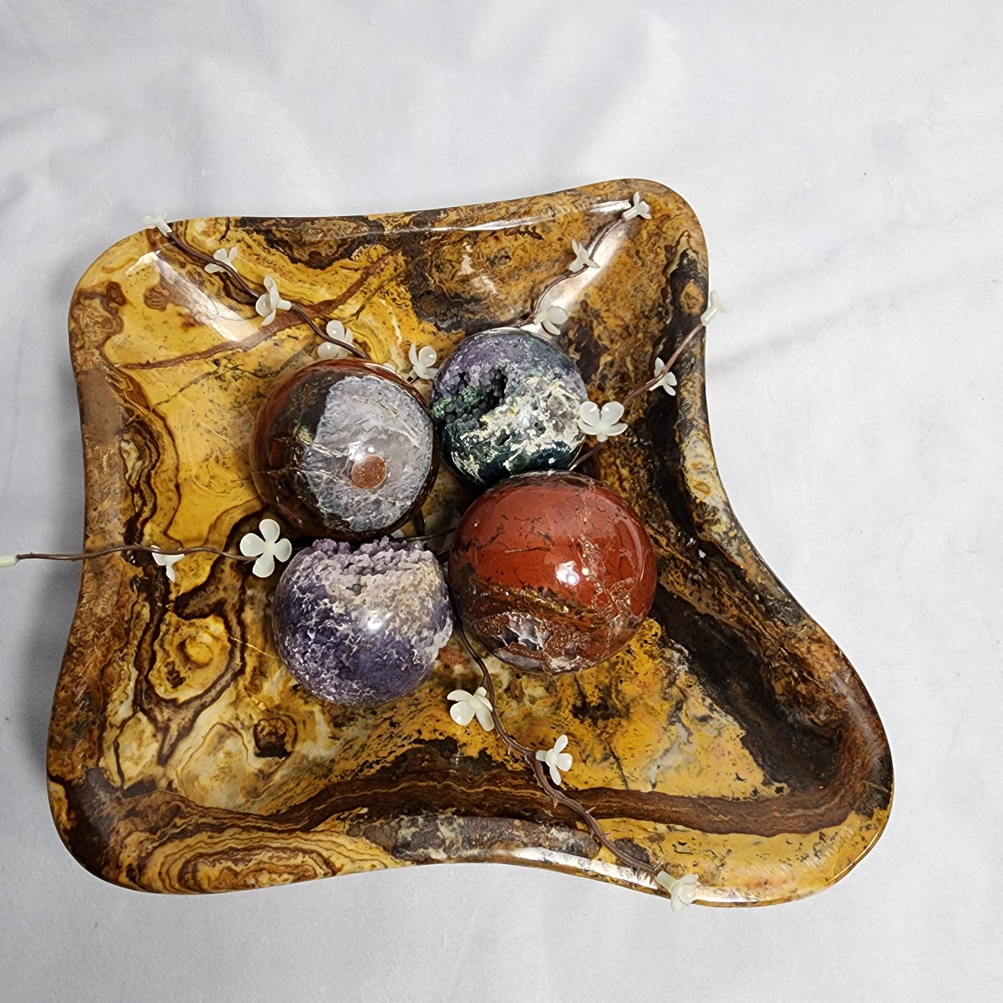 Artistic Aragonite Bowl