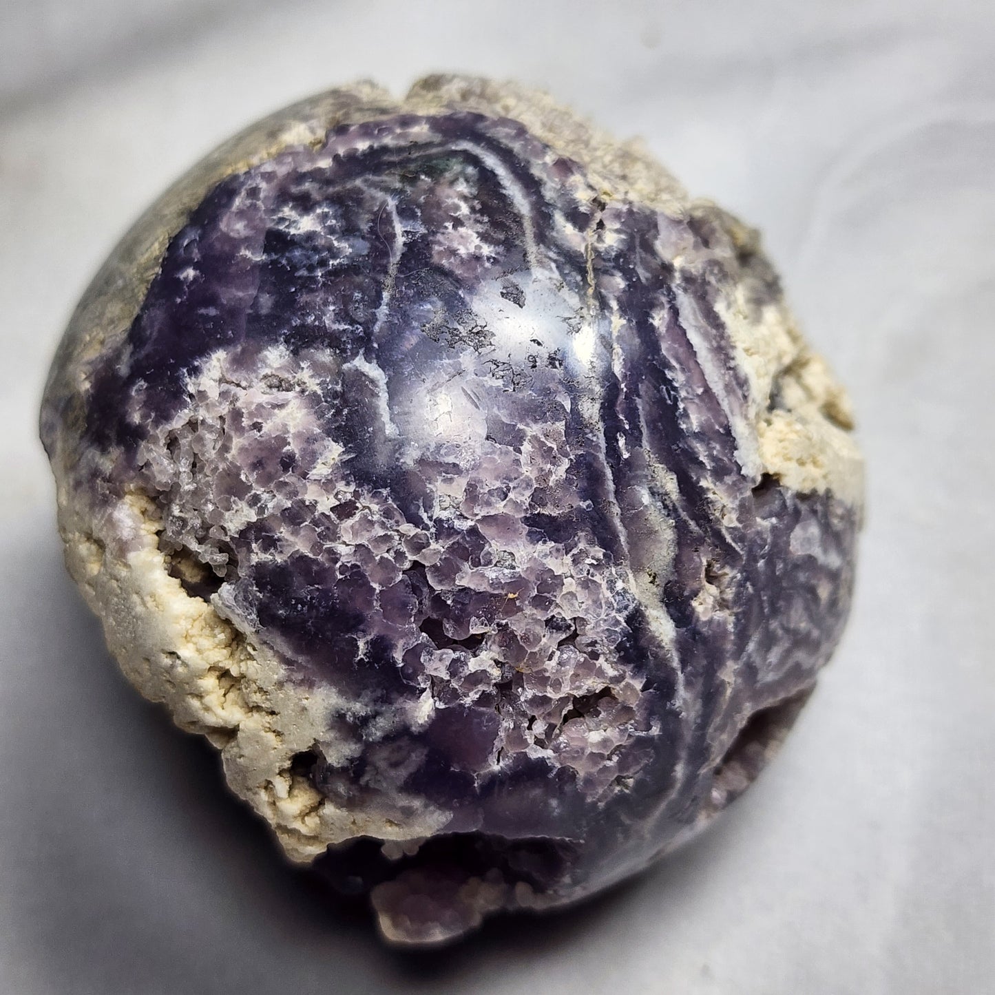Beautiful Grape Agate Sphere