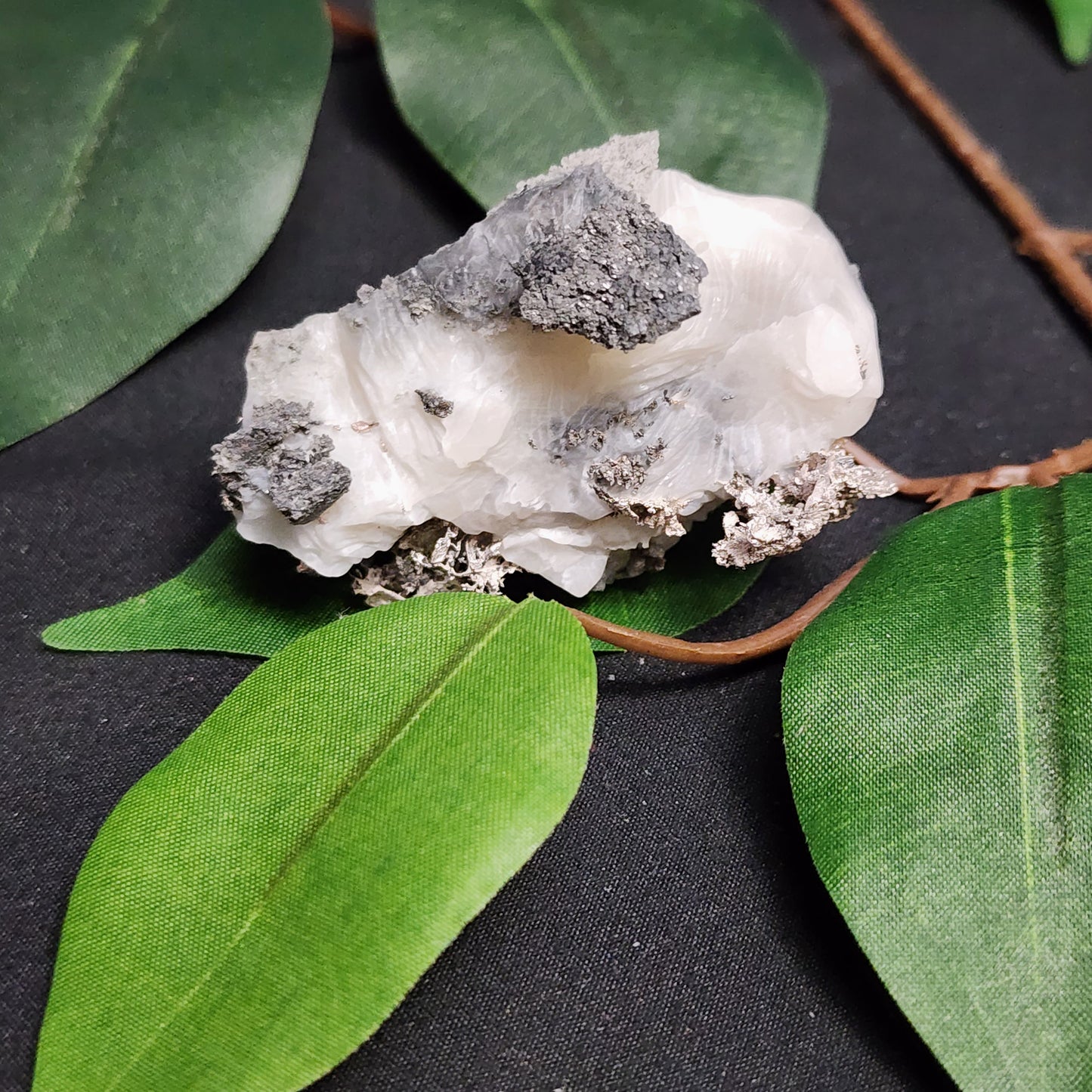 Raw Silver in Calcite