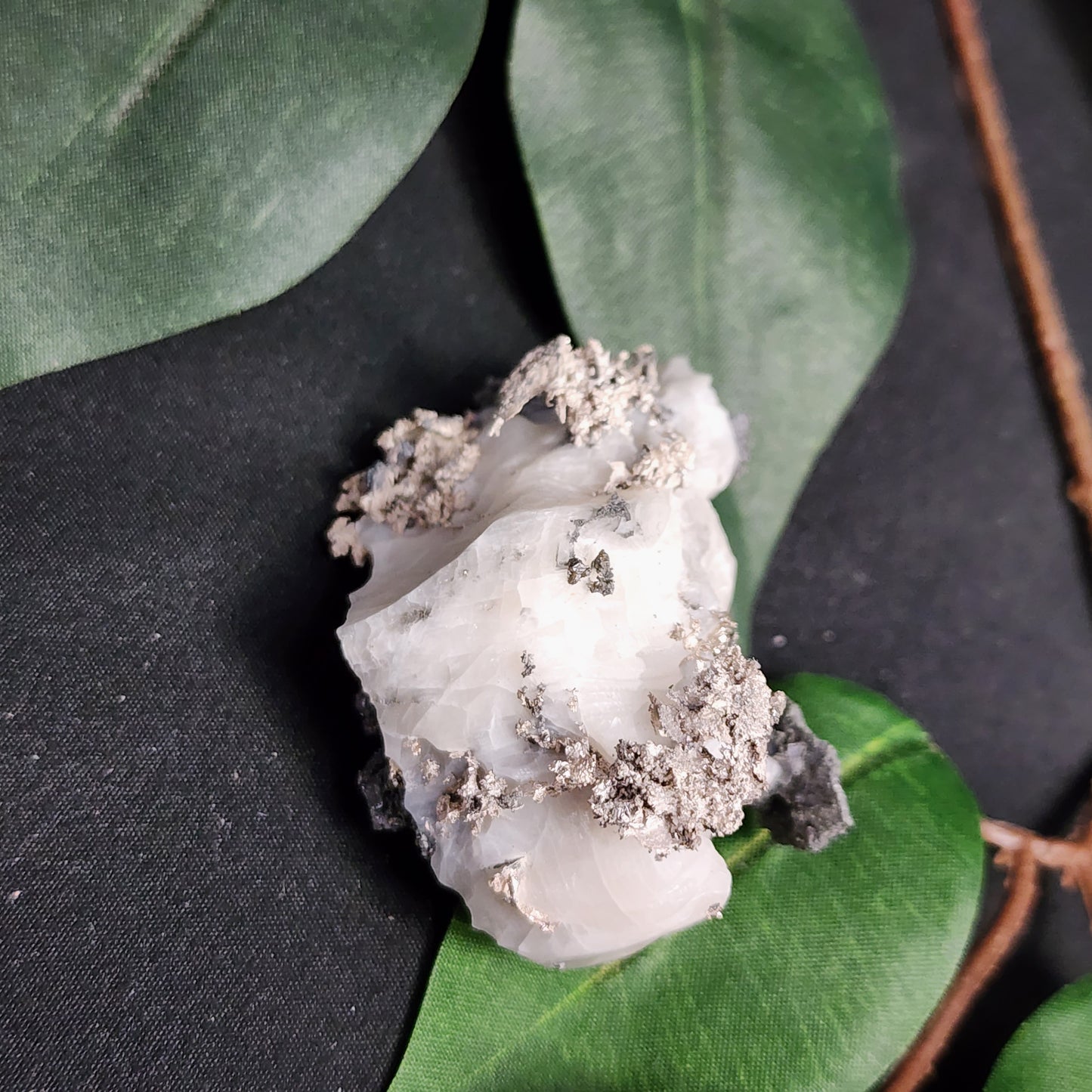 Raw Silver in Calcite