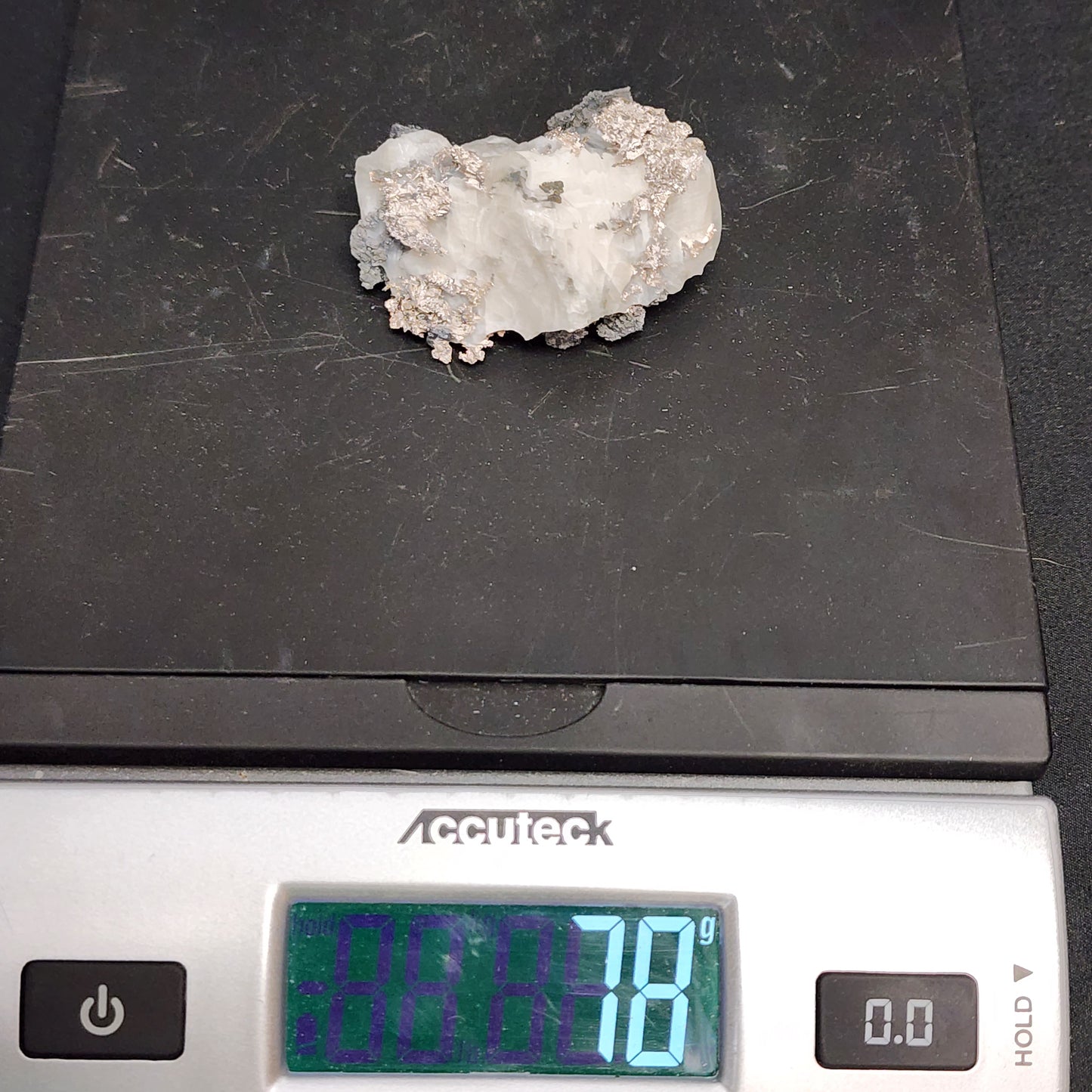 Raw Silver in Calcite