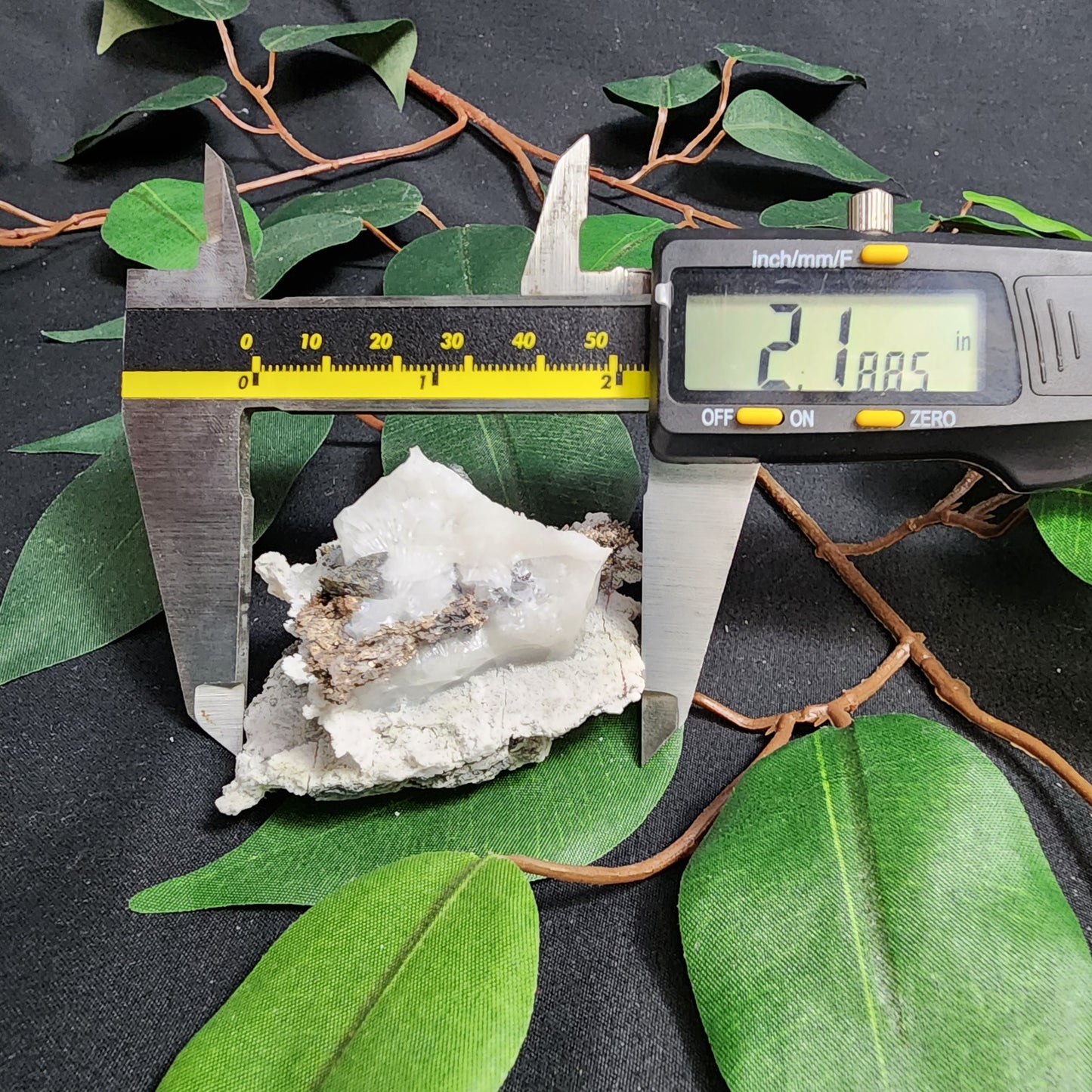 Silver Crystals in Calcite Matrix