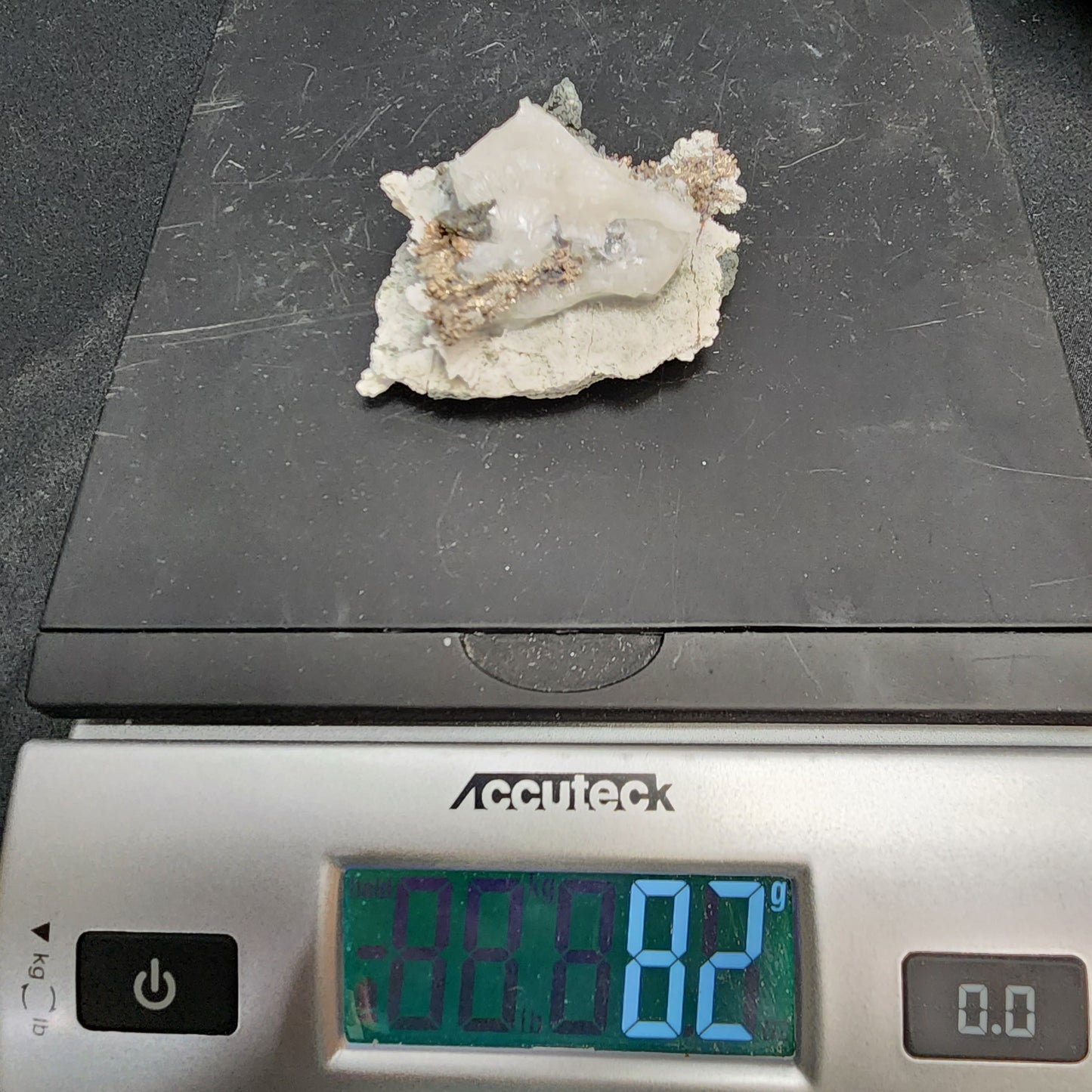 Silver Crystals in Calcite Matrix