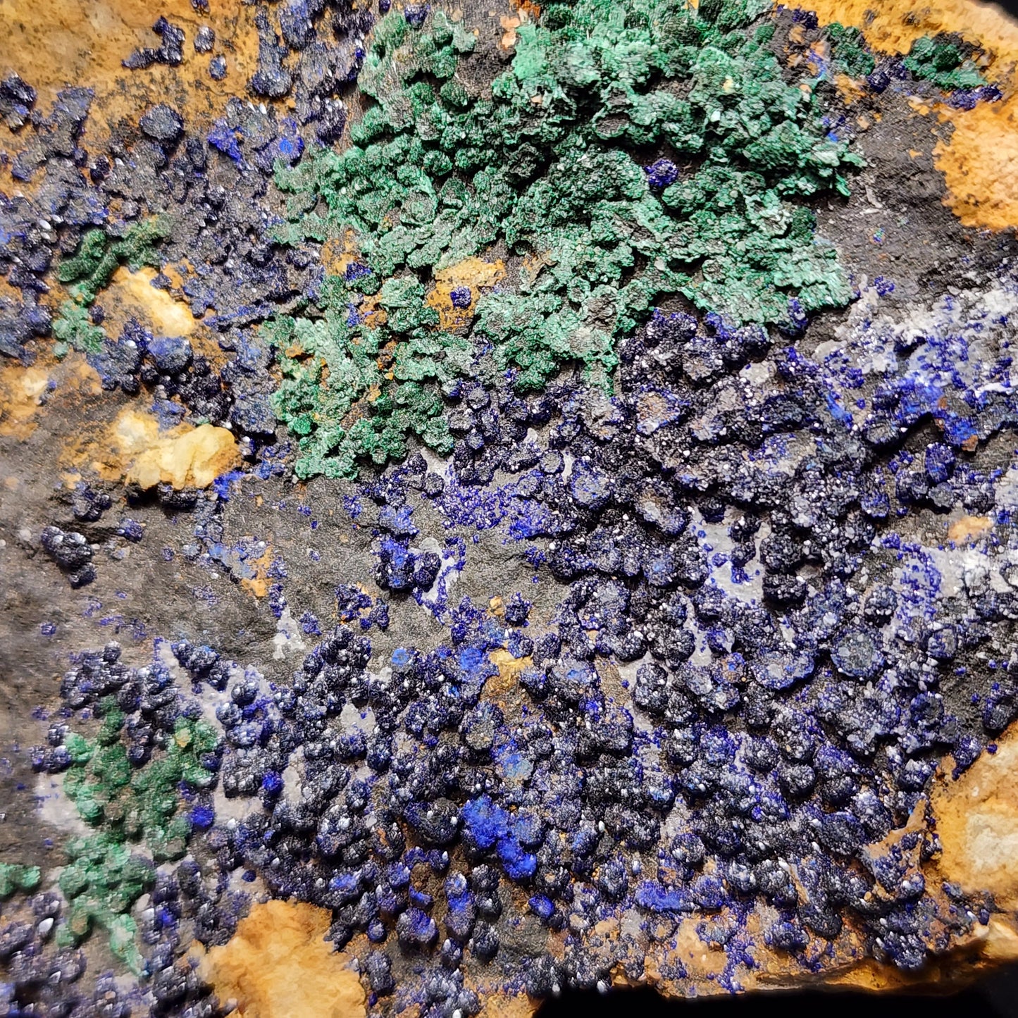 Druzy Azurite and Malachite