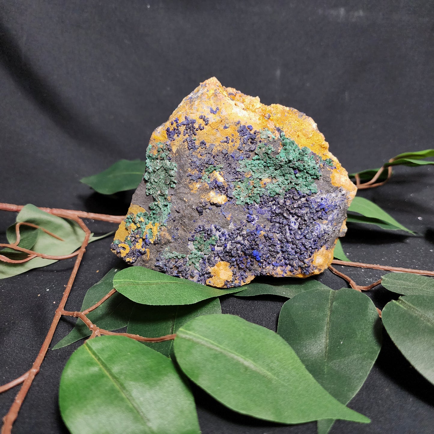 Druzy Azurite and Malachite