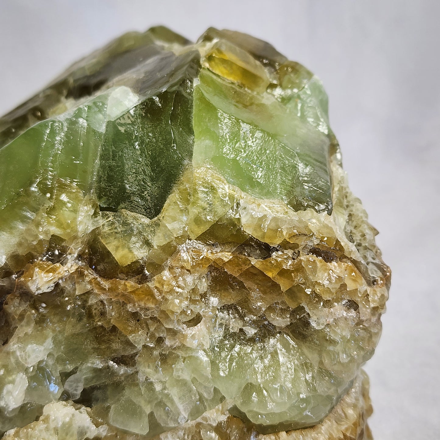 Green Tri-Colored Calcite