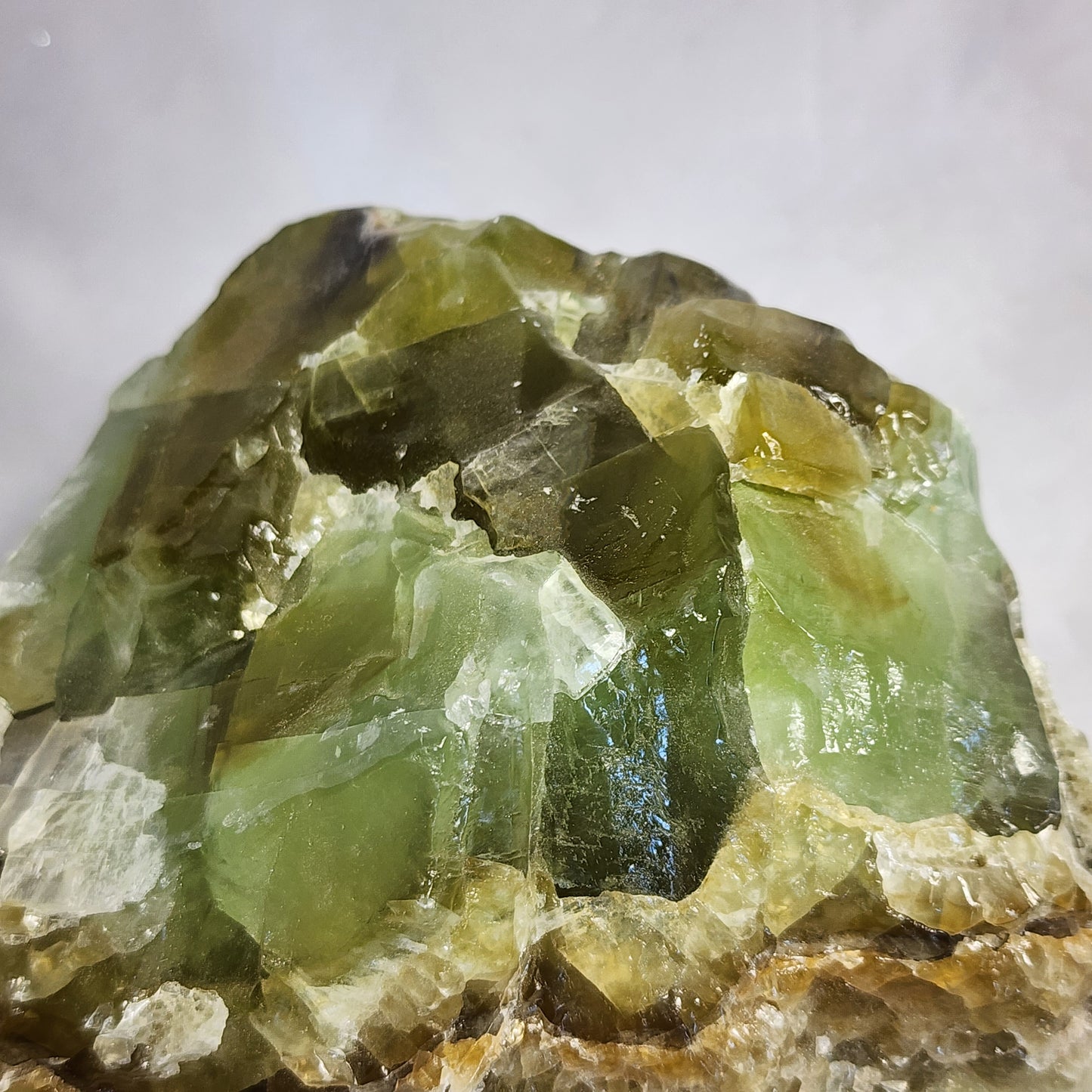 Green Tri-Colored Calcite