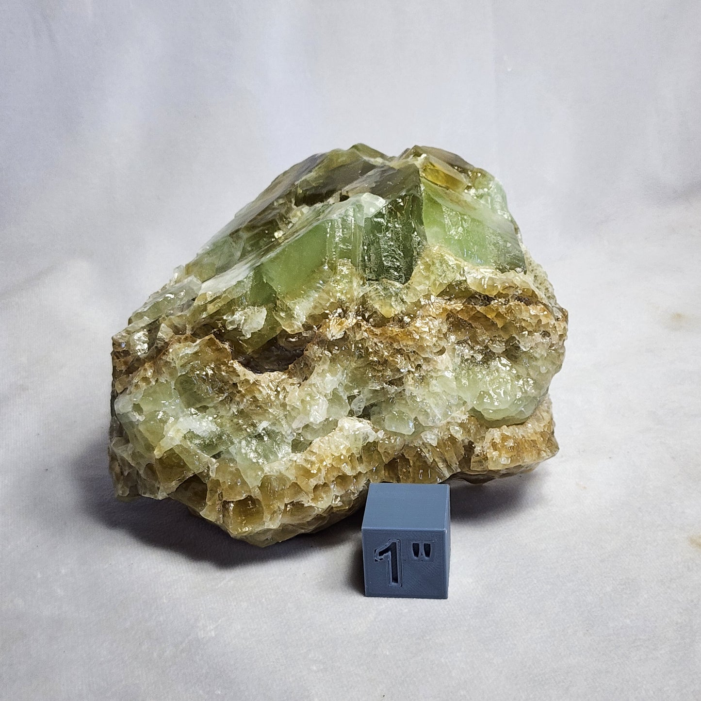 Green Tri-Colored Calcite