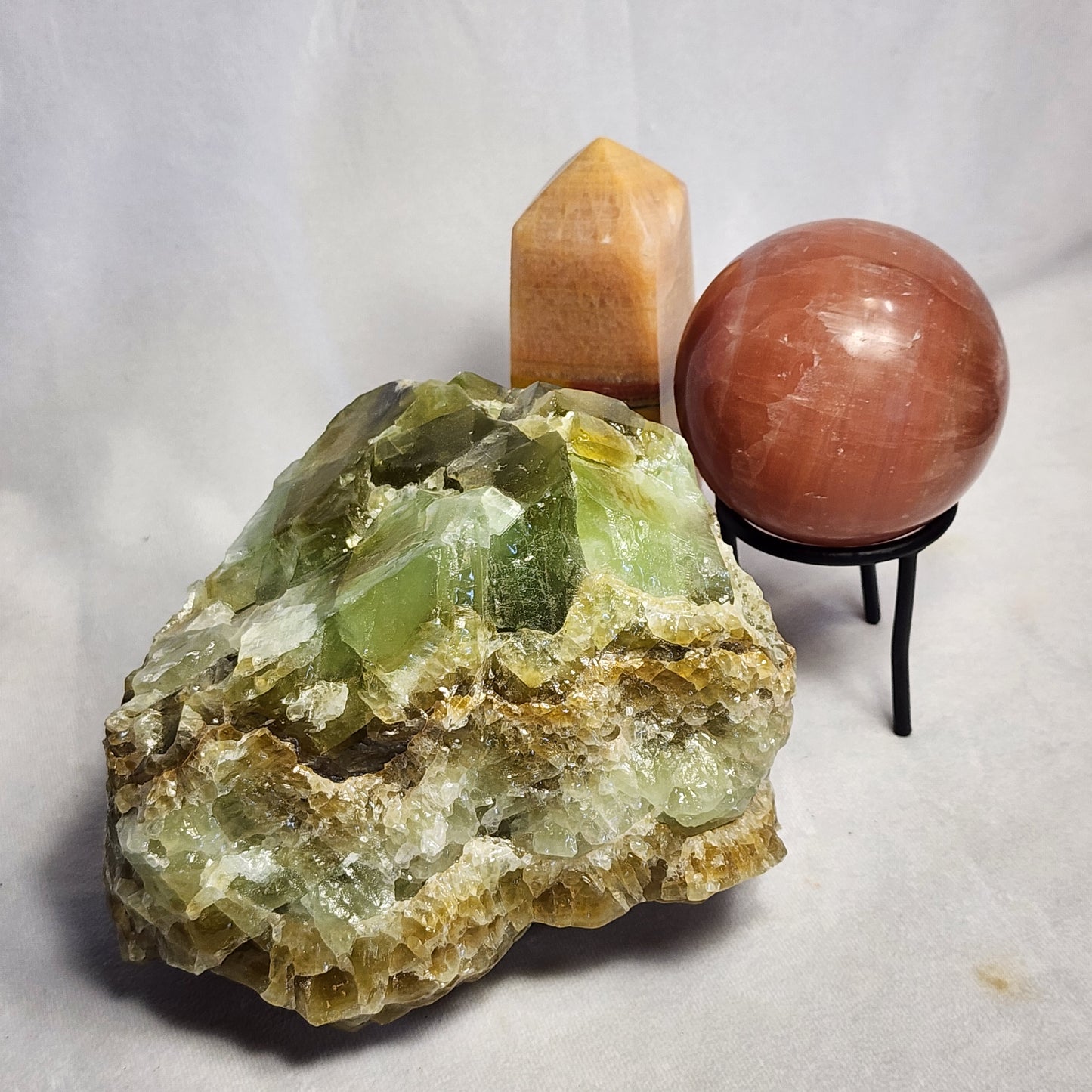 Green Tri-Colored Calcite