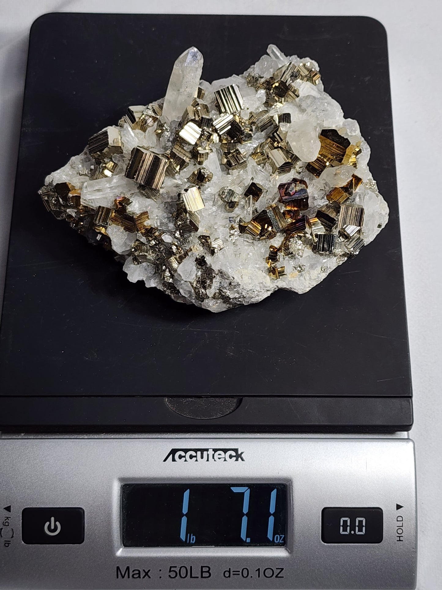 Captivating Cubed Pyrite on Quartz