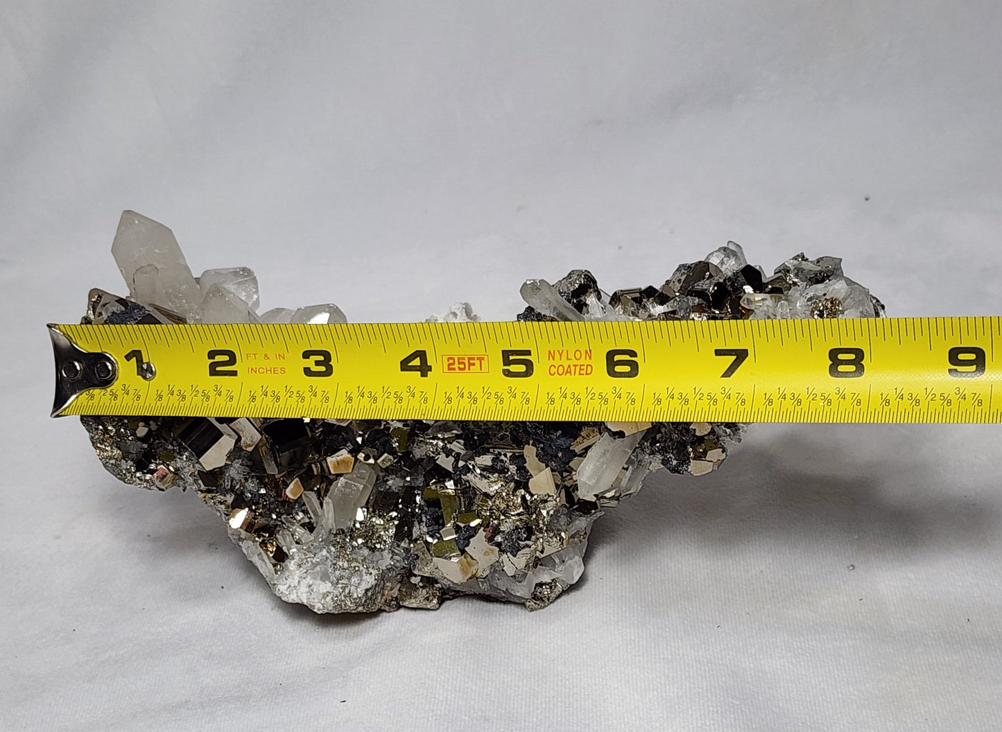 Gorgeous Rainbow Pyrite on Quartz