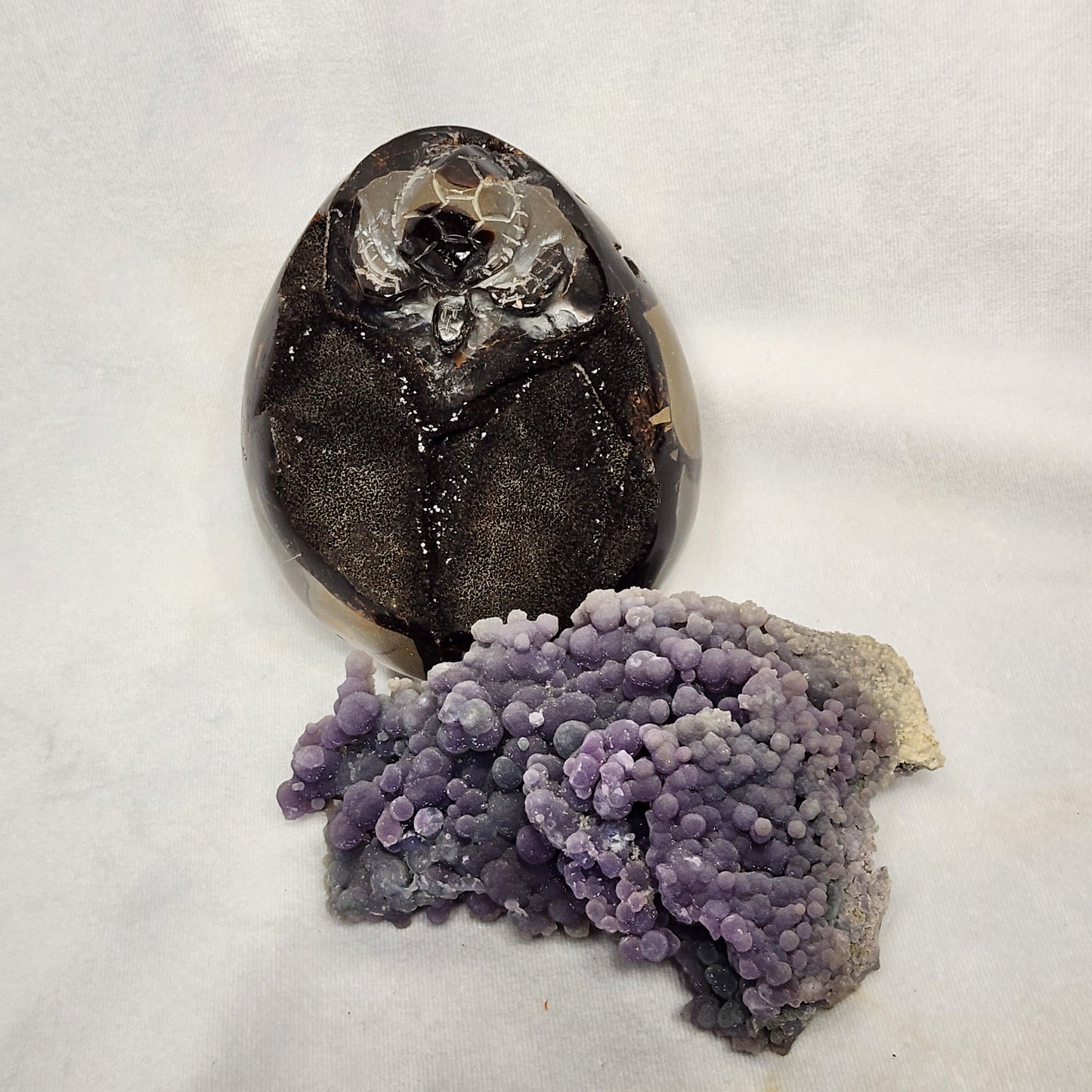 Hand-Carved Septarian Egg