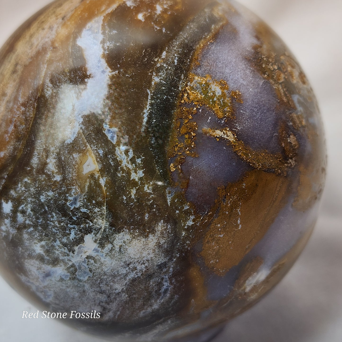Attractive Ocean Jasper Sphere