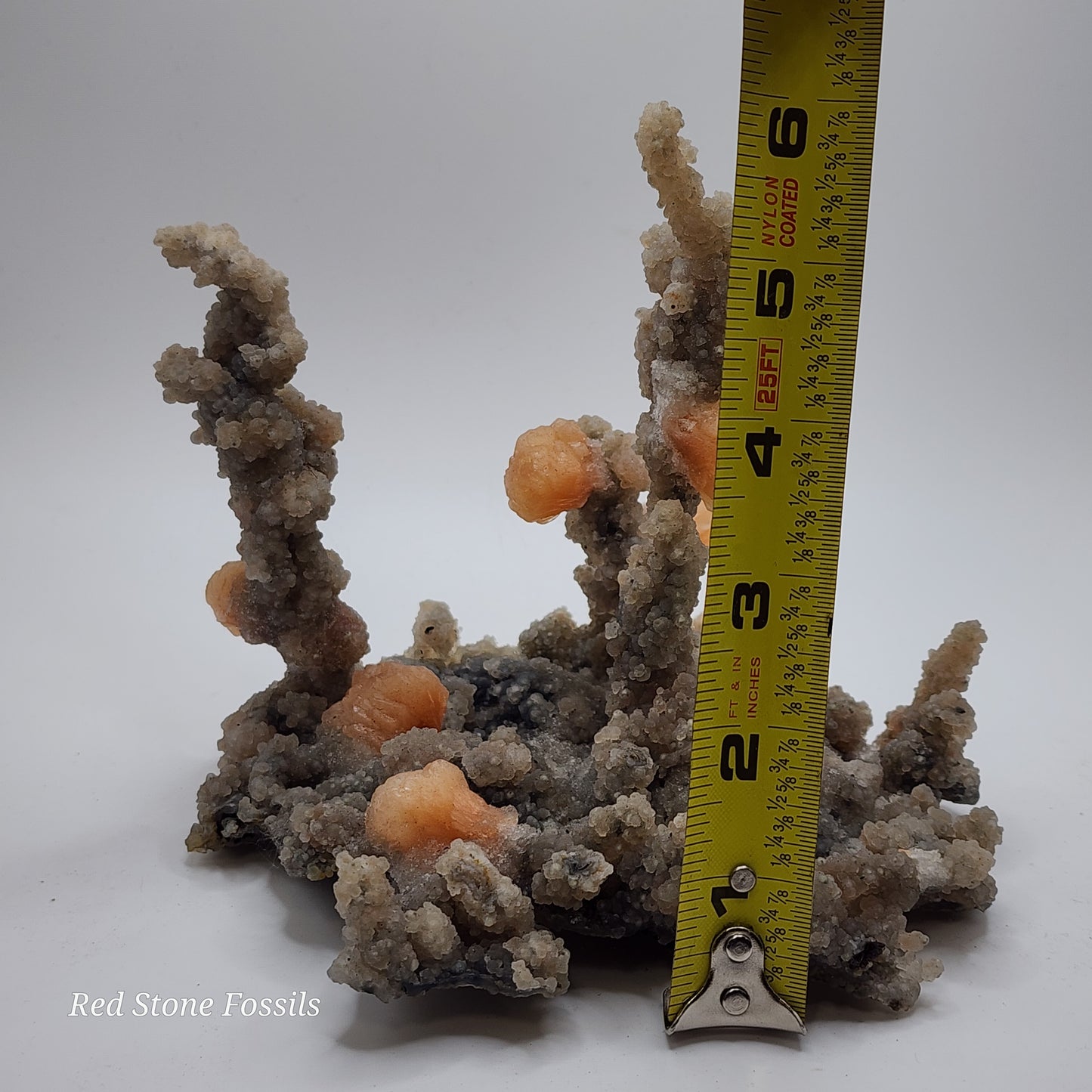 Superb Stilbite on Towers of Chalcedony