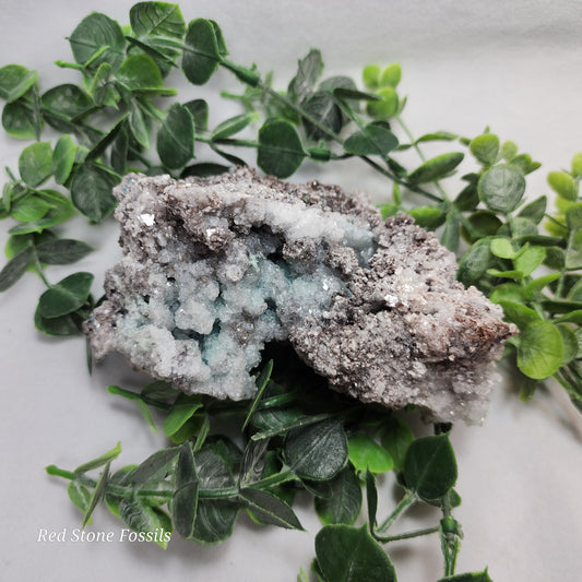 Sparkling, Beautiful Blue Aragonite Cluster from Mexico