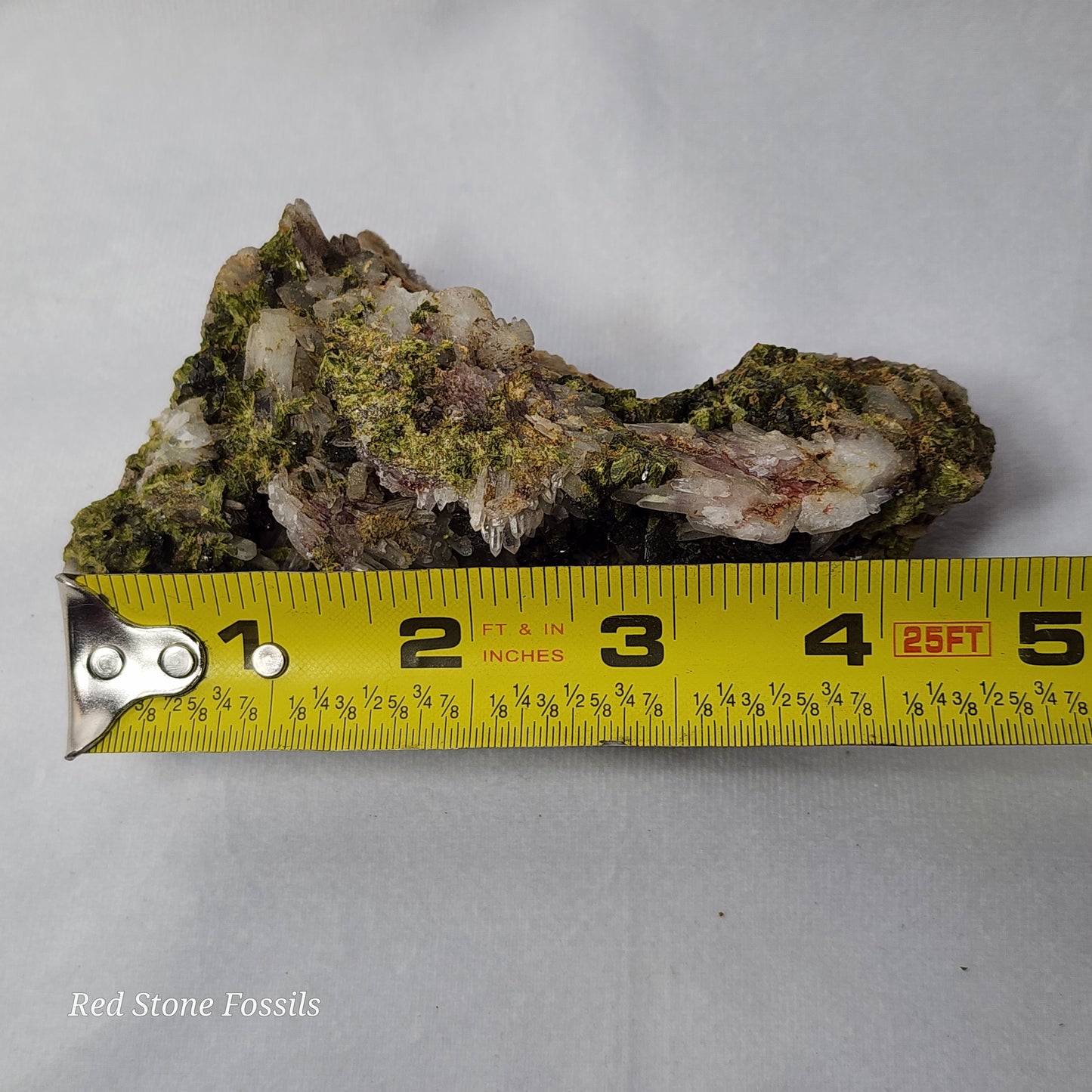 Epic Epidote on Quartz
