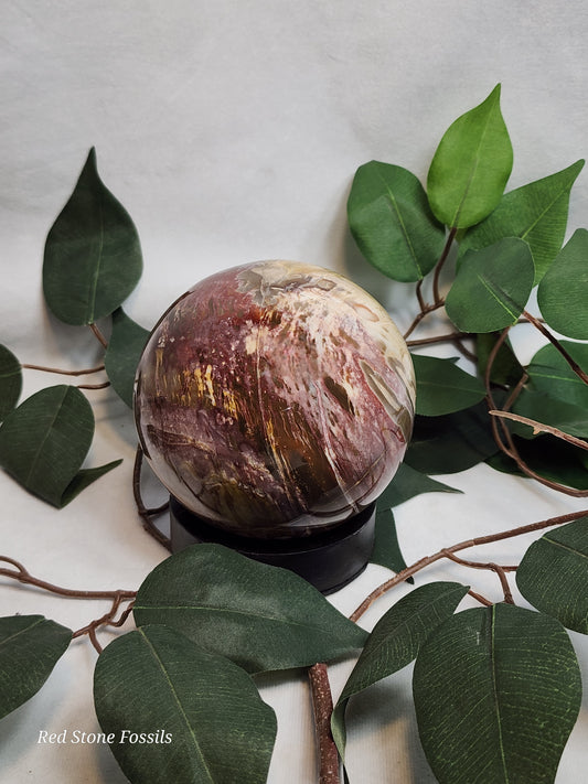 Pretty Petrified Wood Sphere