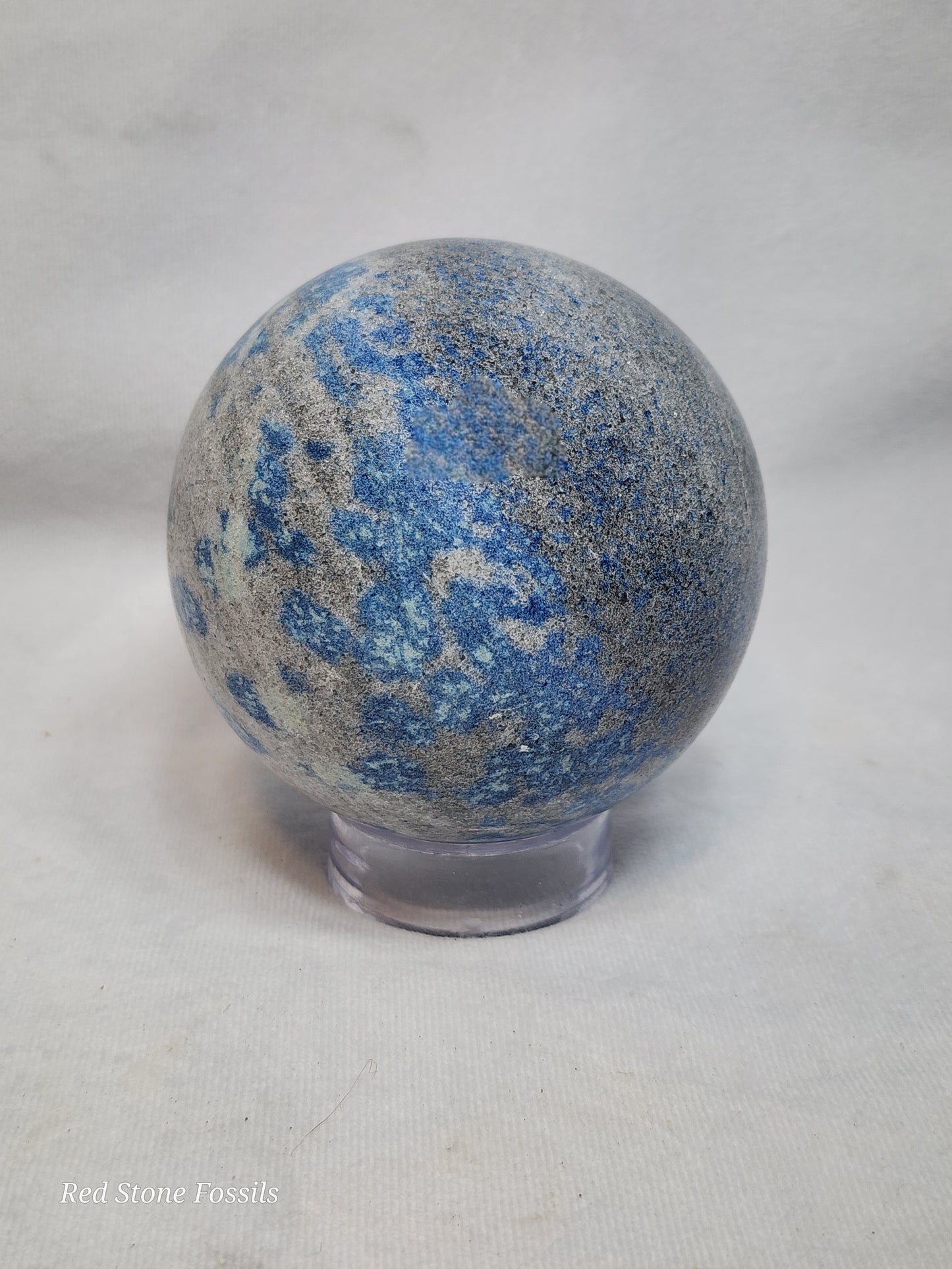 Captivating K2 Jasper (Raindrop Azurite) Sphere