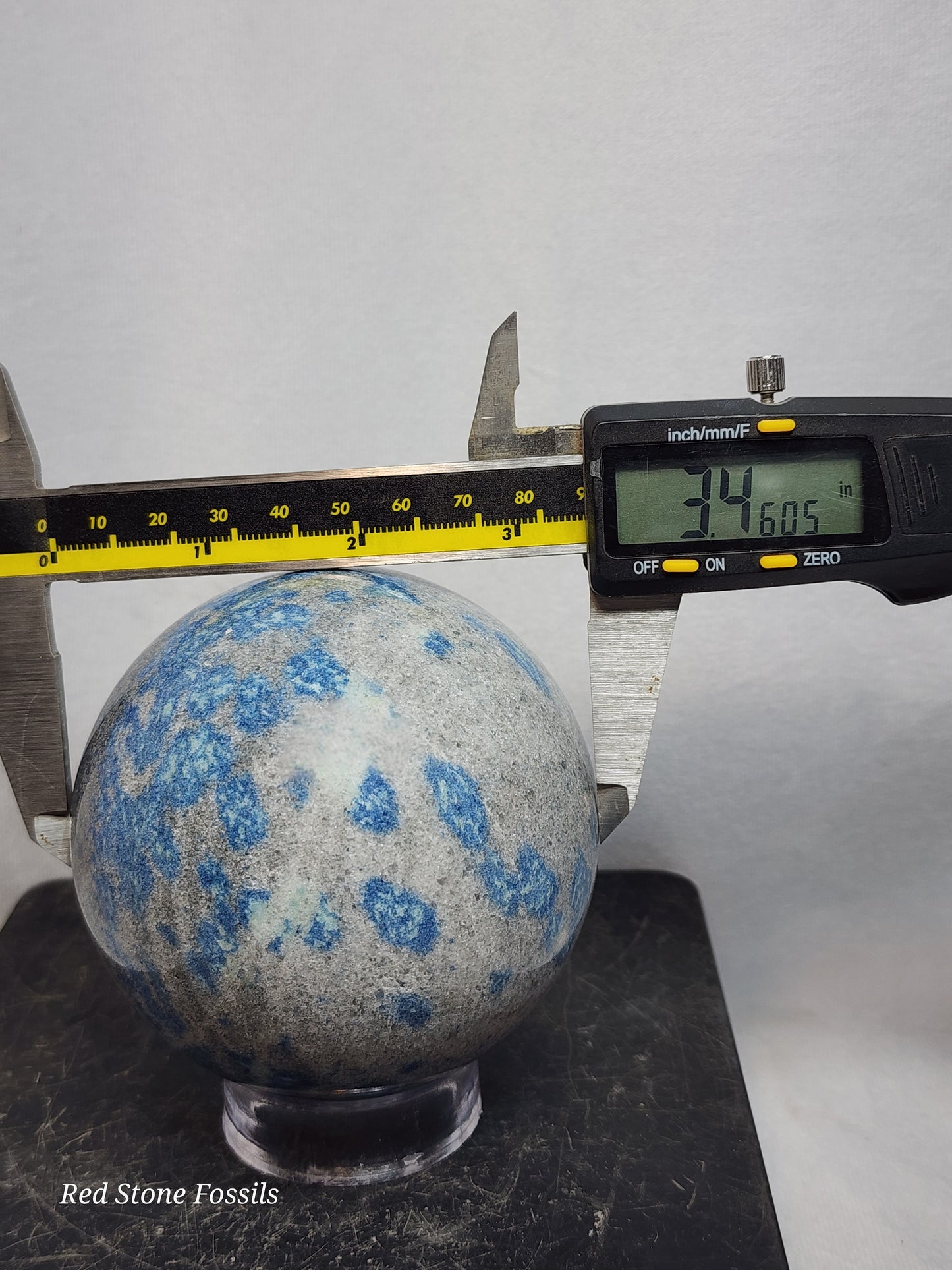 Captivating K2 Jasper (Raindrop Azurite) Sphere