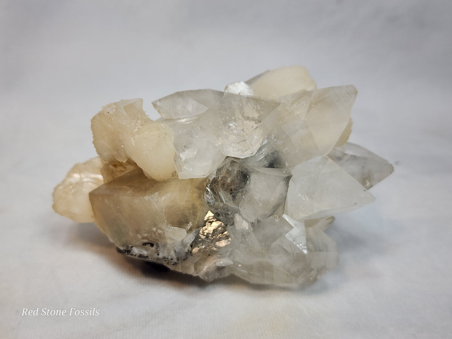 Light Peach Stilbite on Apophyllite