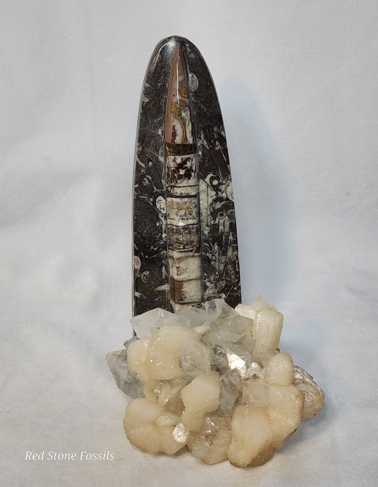 Light Peach Stilbite on Apophyllite