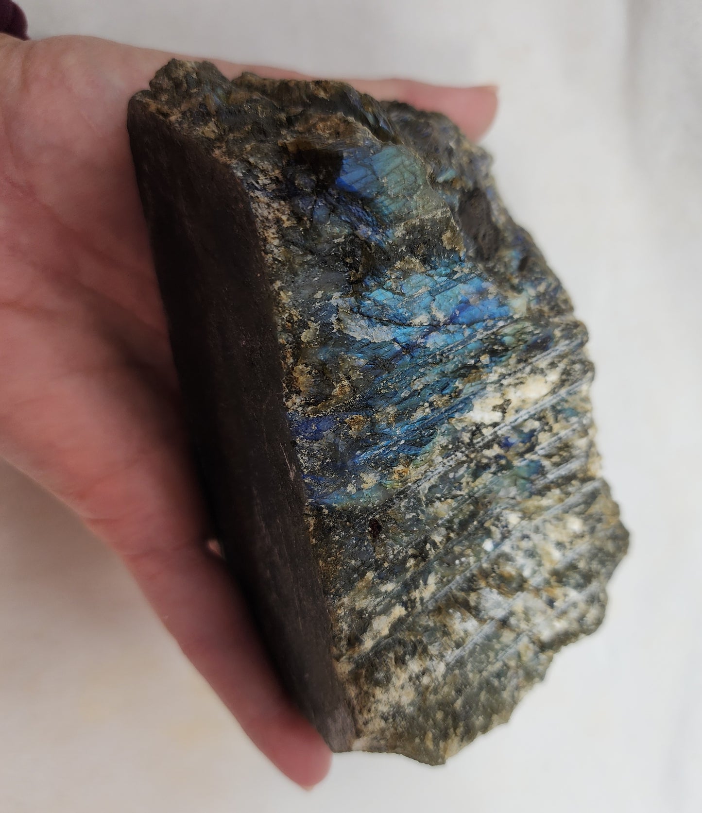 Rough Labradorite with Polished Front