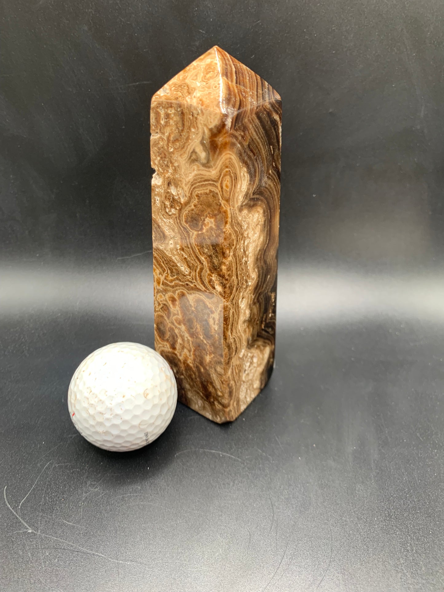 Chocolate Brown Calcite Tower