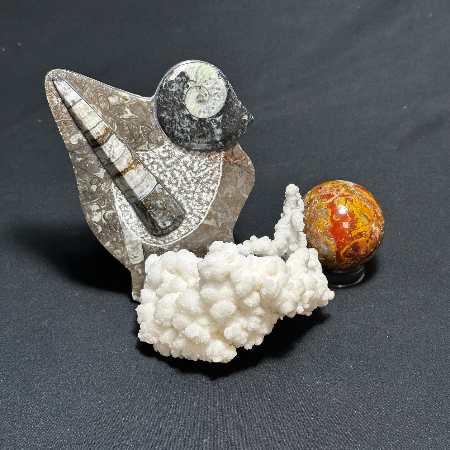 Unique White Calcite Cluster