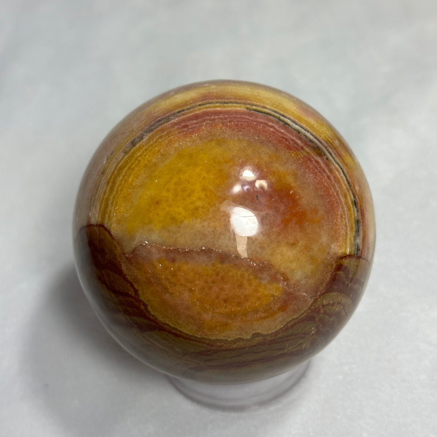 Brown Banded Calcite Sphere