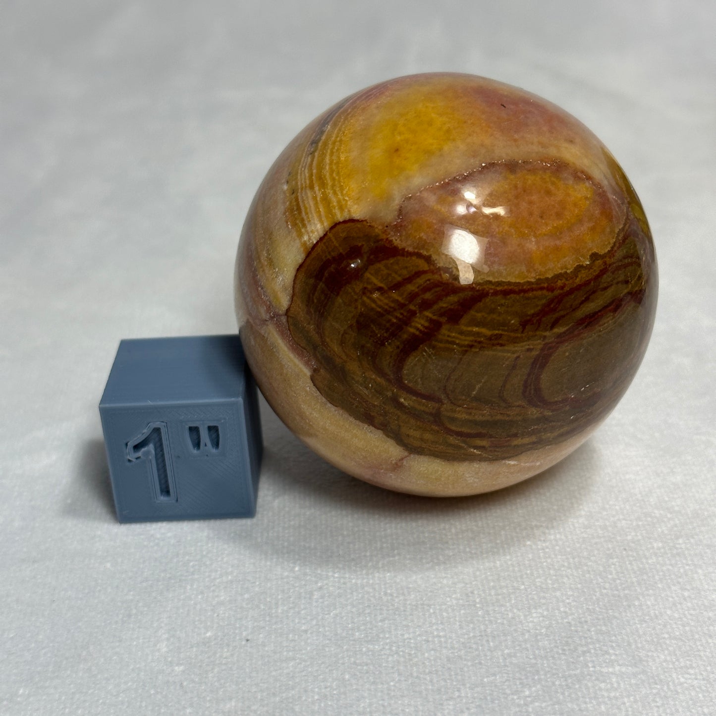 Brown Banded Calcite Sphere
