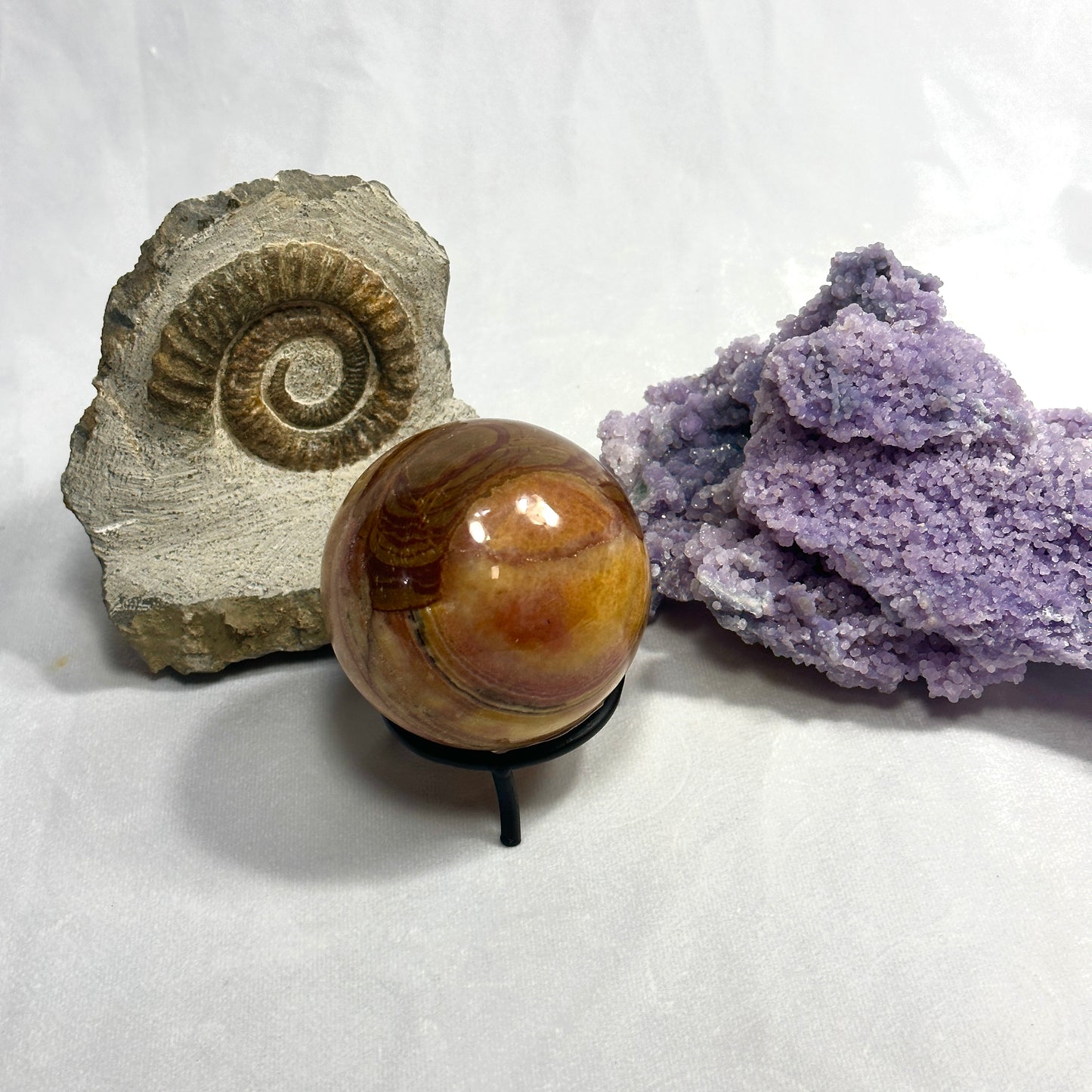 Brown Banded Calcite Sphere
