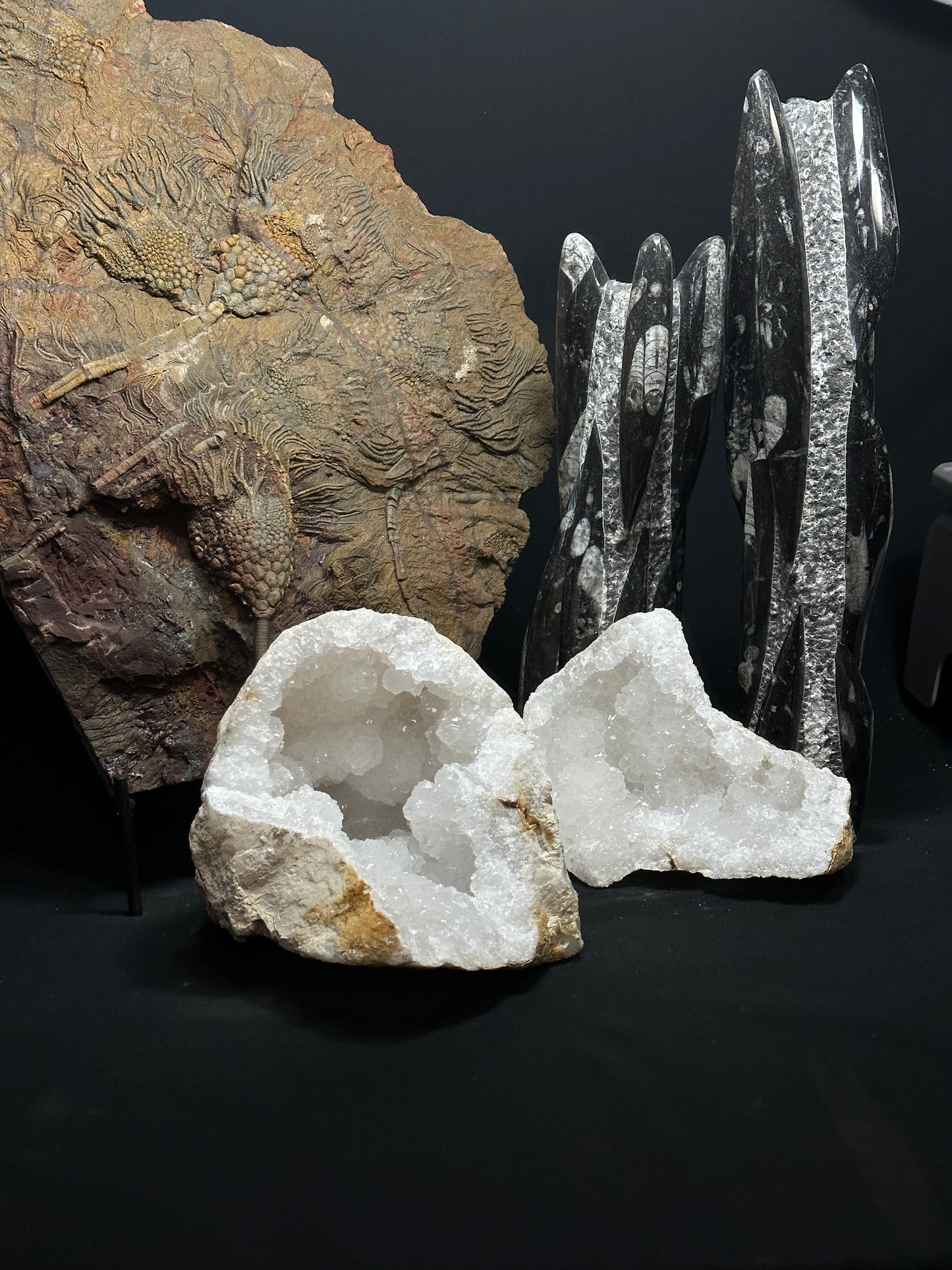 Bubbly Moroccan Geode Pair