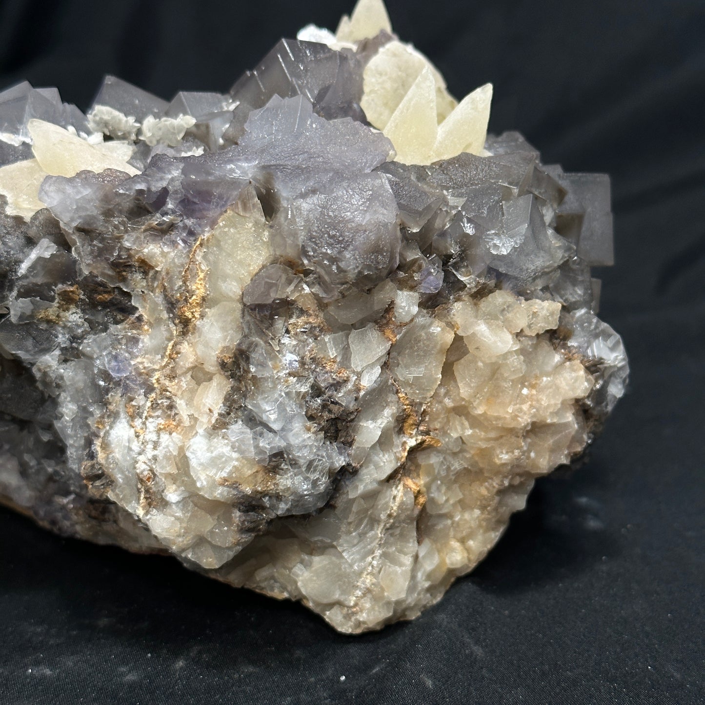 Large Fluorite and Dogtooth Calcite