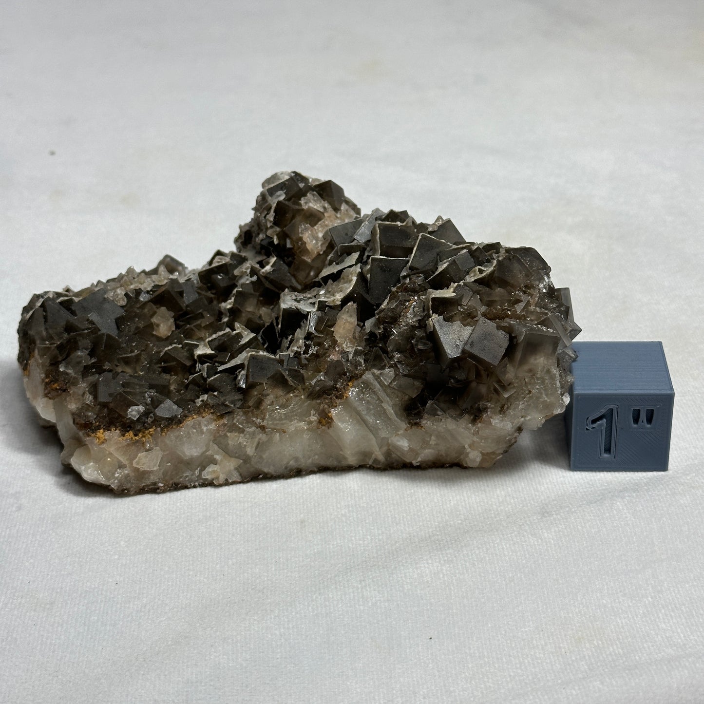 Gleaming Fluorite with Dogtooth Calcite