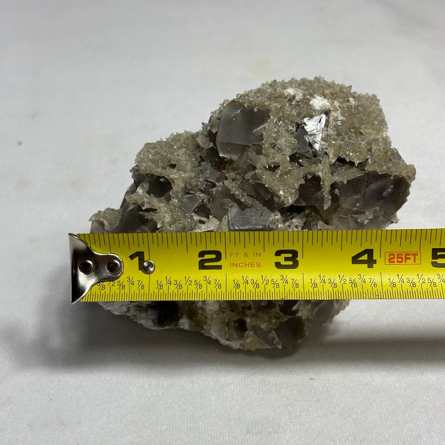 Amazing Fluorite and Dogtooth Calcite Cluster