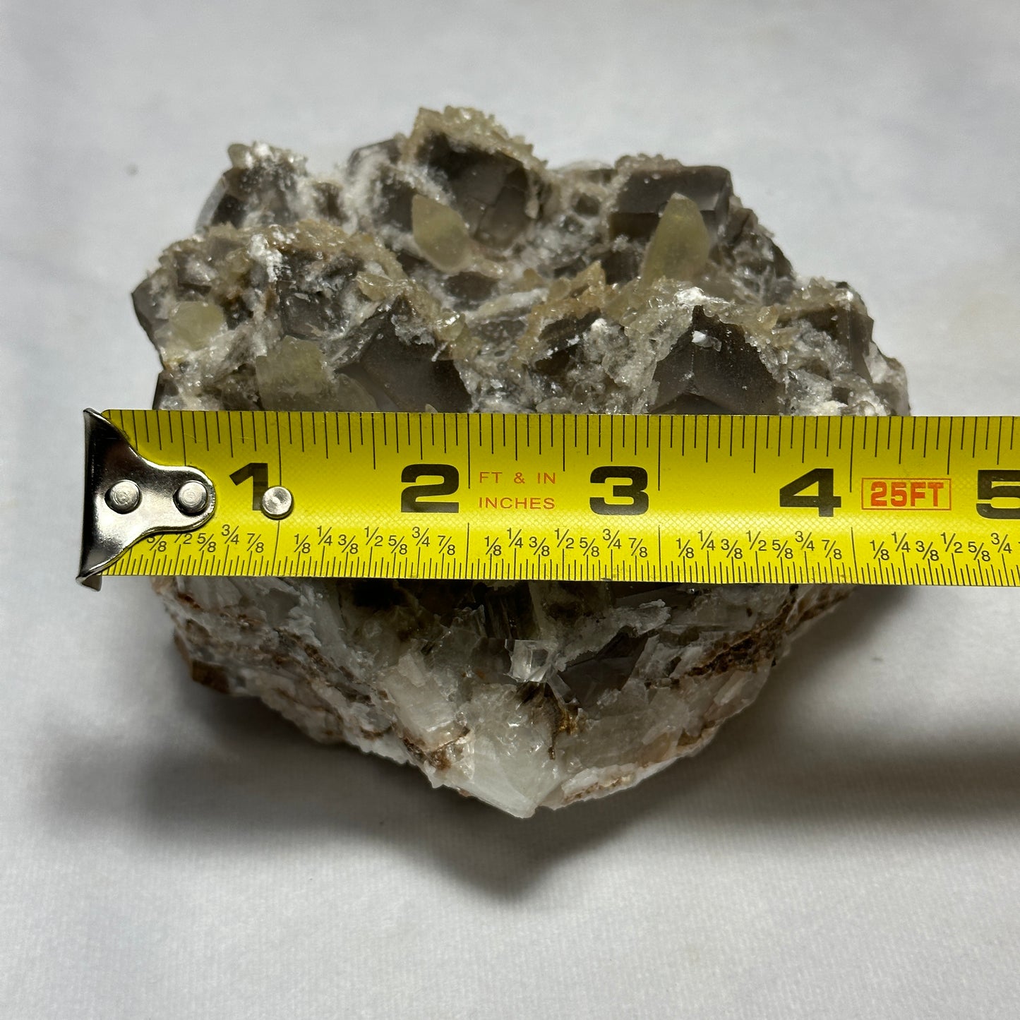 Angelic Fluorite and Dogtooth Calcite Cluster