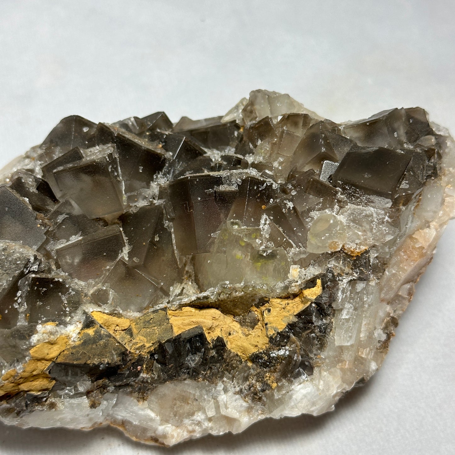 Excellent Dogtooth Calcite and Fluorite Cluster