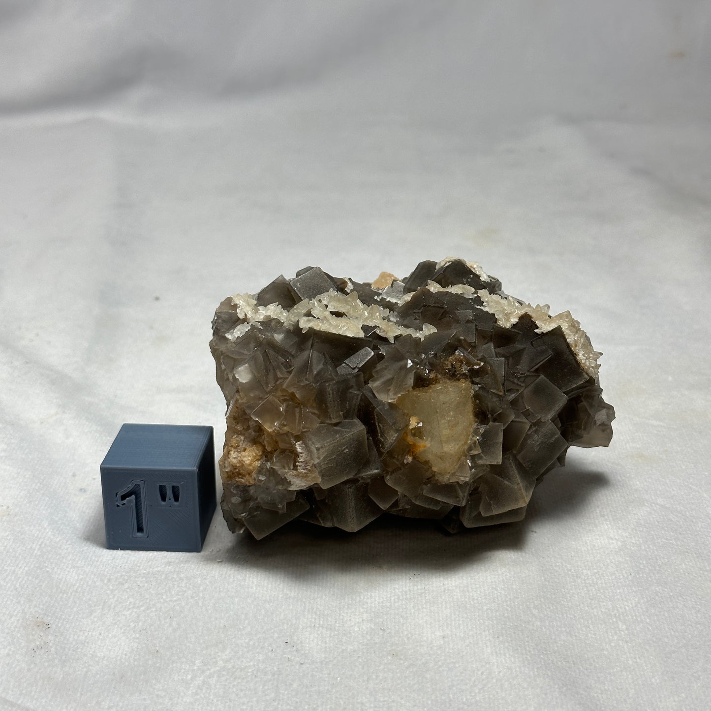 Lovely Fluorite and Dogtooth Calcite Cluster