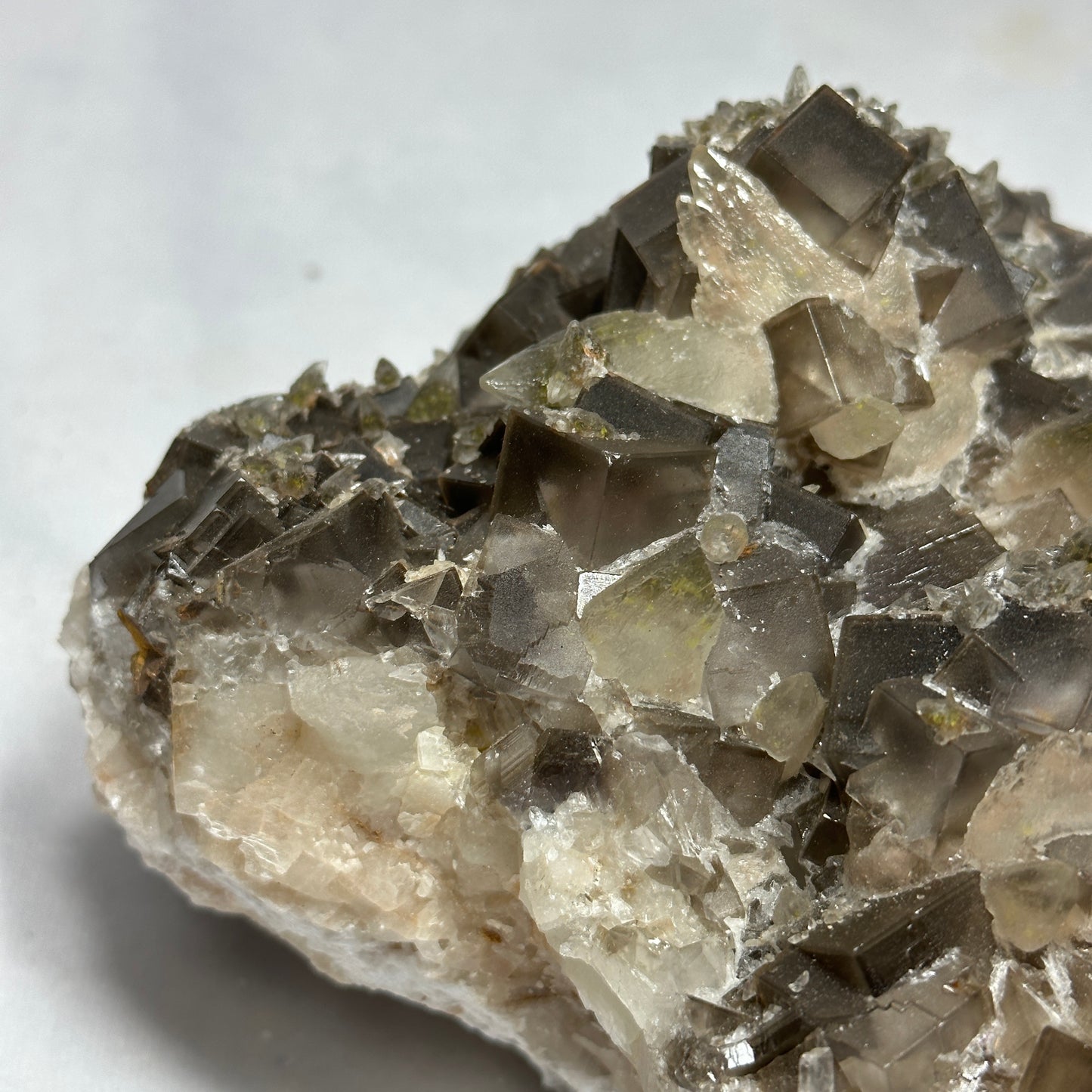 Large Dogtooth Calcite and Fluorite Cluster