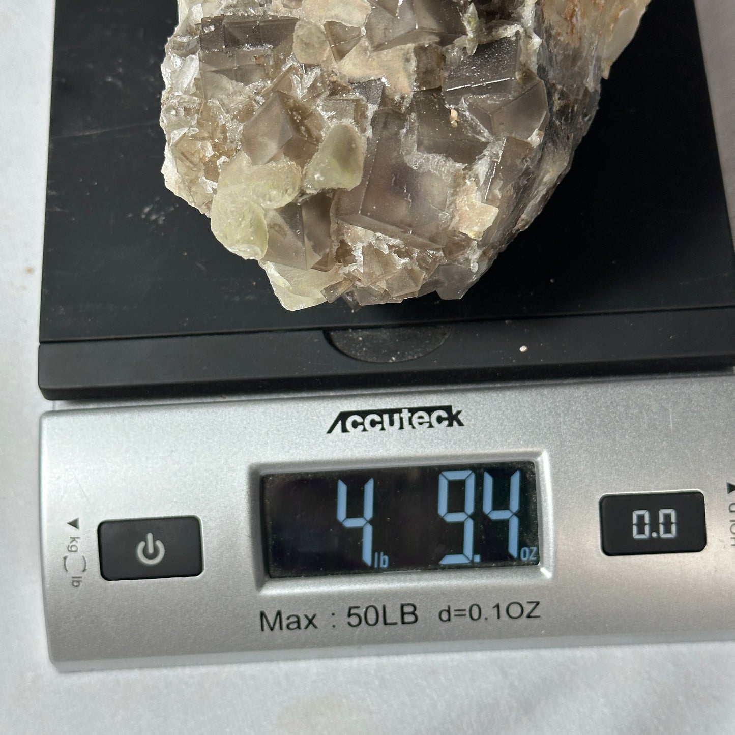 Large Dogtooth Calcite and Fluorite Cluster