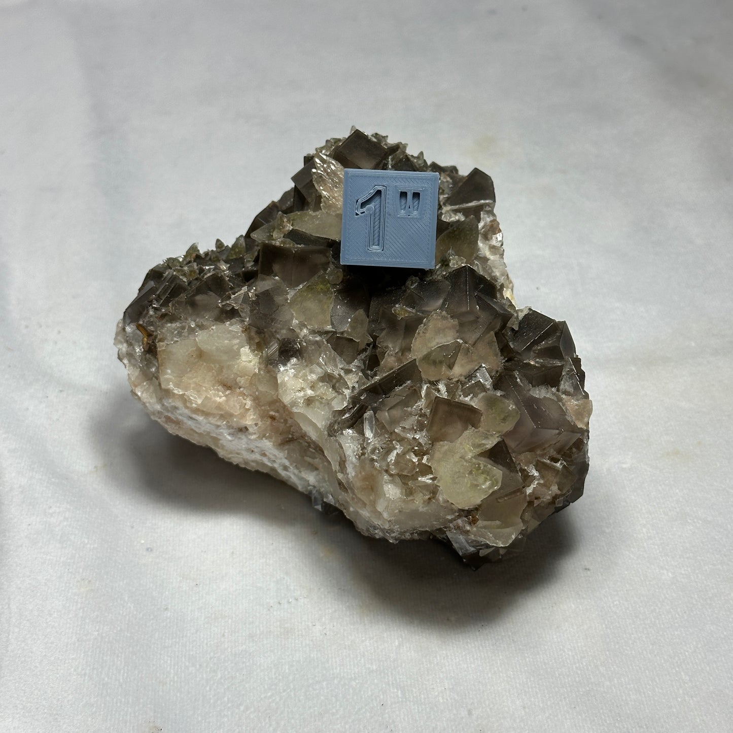 Large Dogtooth Calcite and Fluorite Cluster