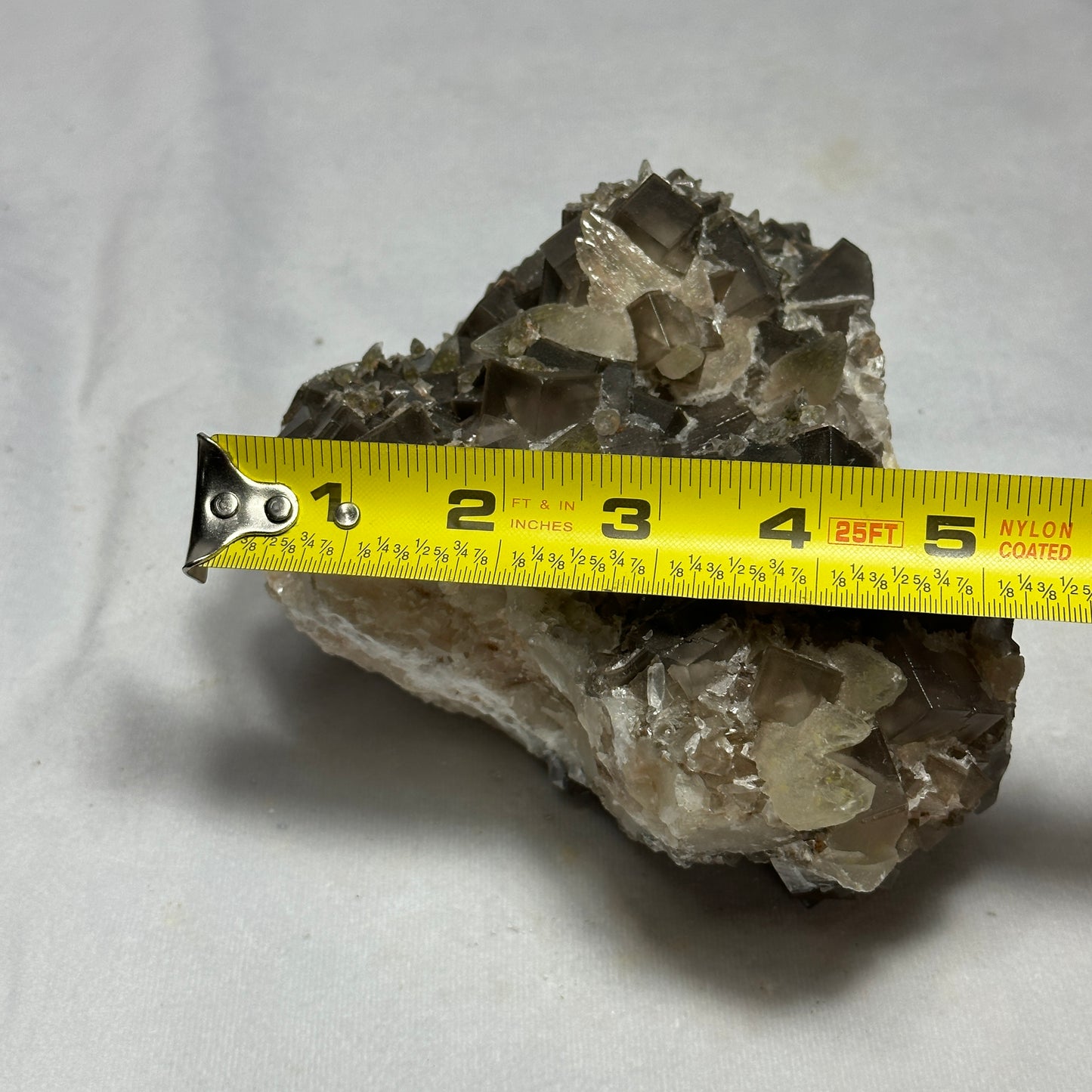 Large Dogtooth Calcite and Fluorite Cluster