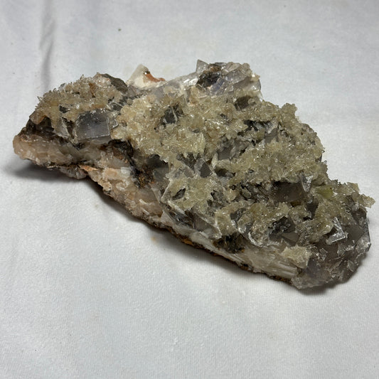 Remarkable Fluorite and Dogtooth Calcite Specimen