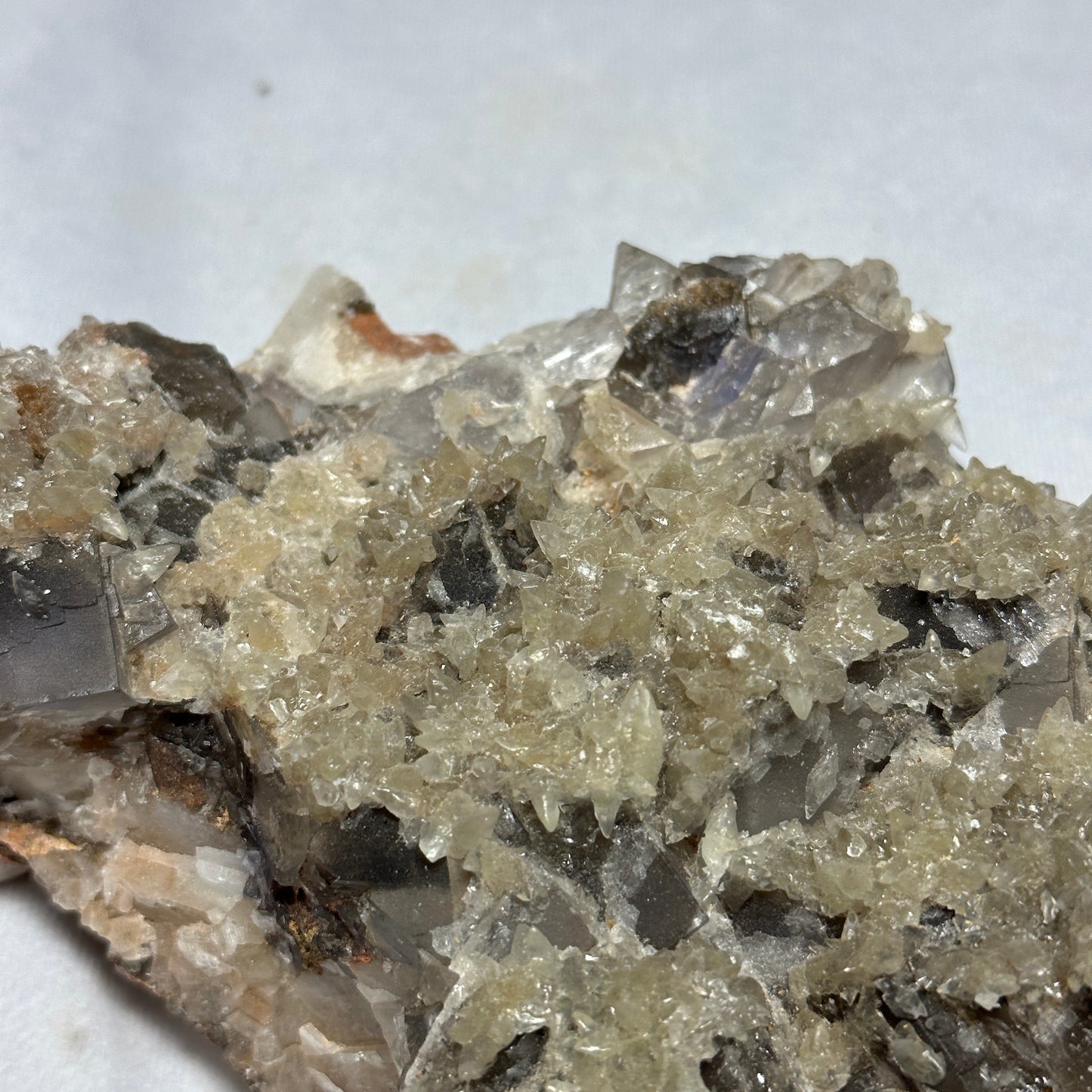 Remarkable Fluorite and Dogtooth Calcite Specimen